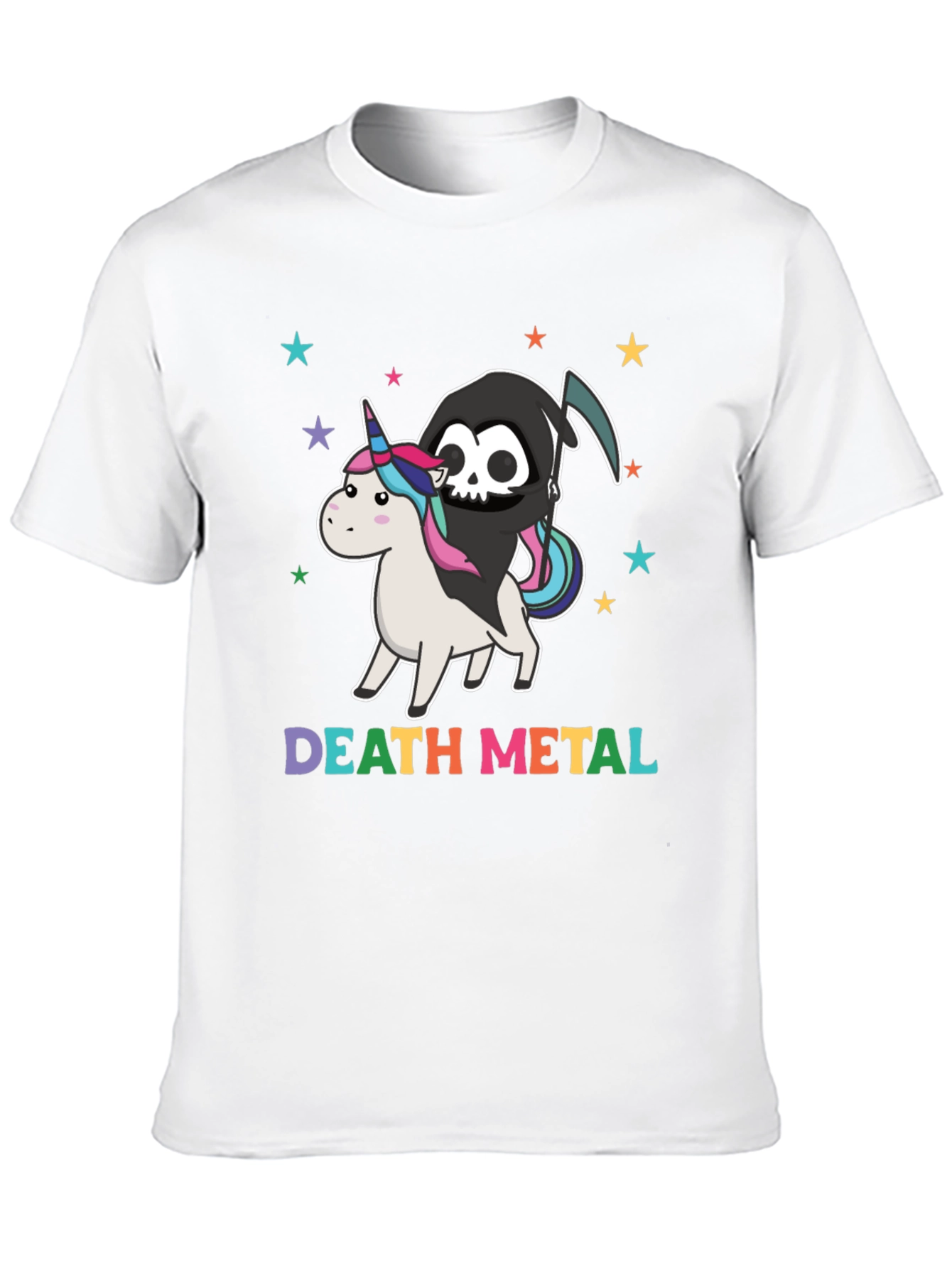 Death Metal Grim Reaper Unicorn T-Shirt