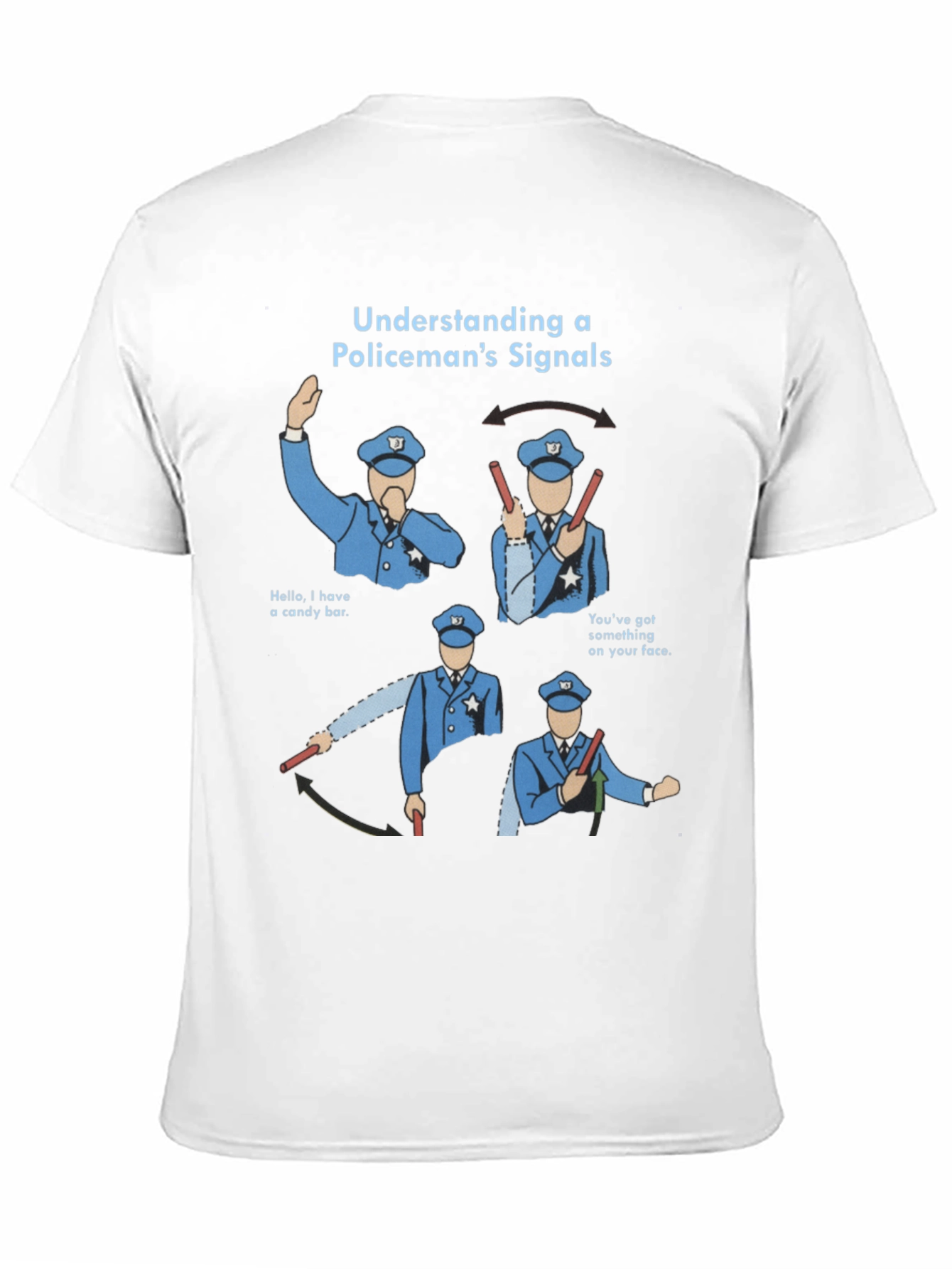Funny Policemans Signals Graphic Tee