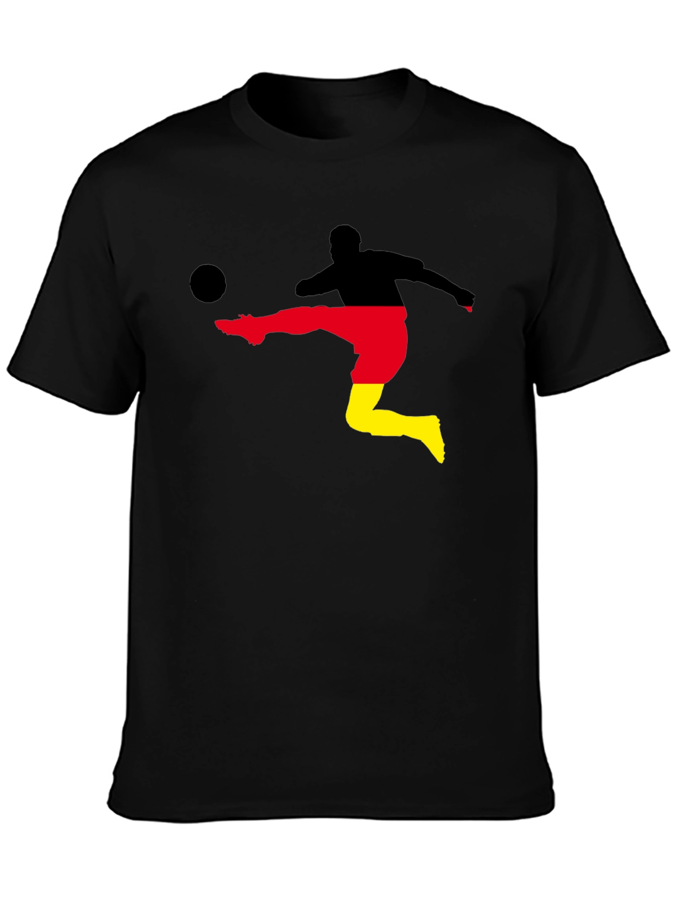 Germany Soccer Silhouette Black T-Shirt
