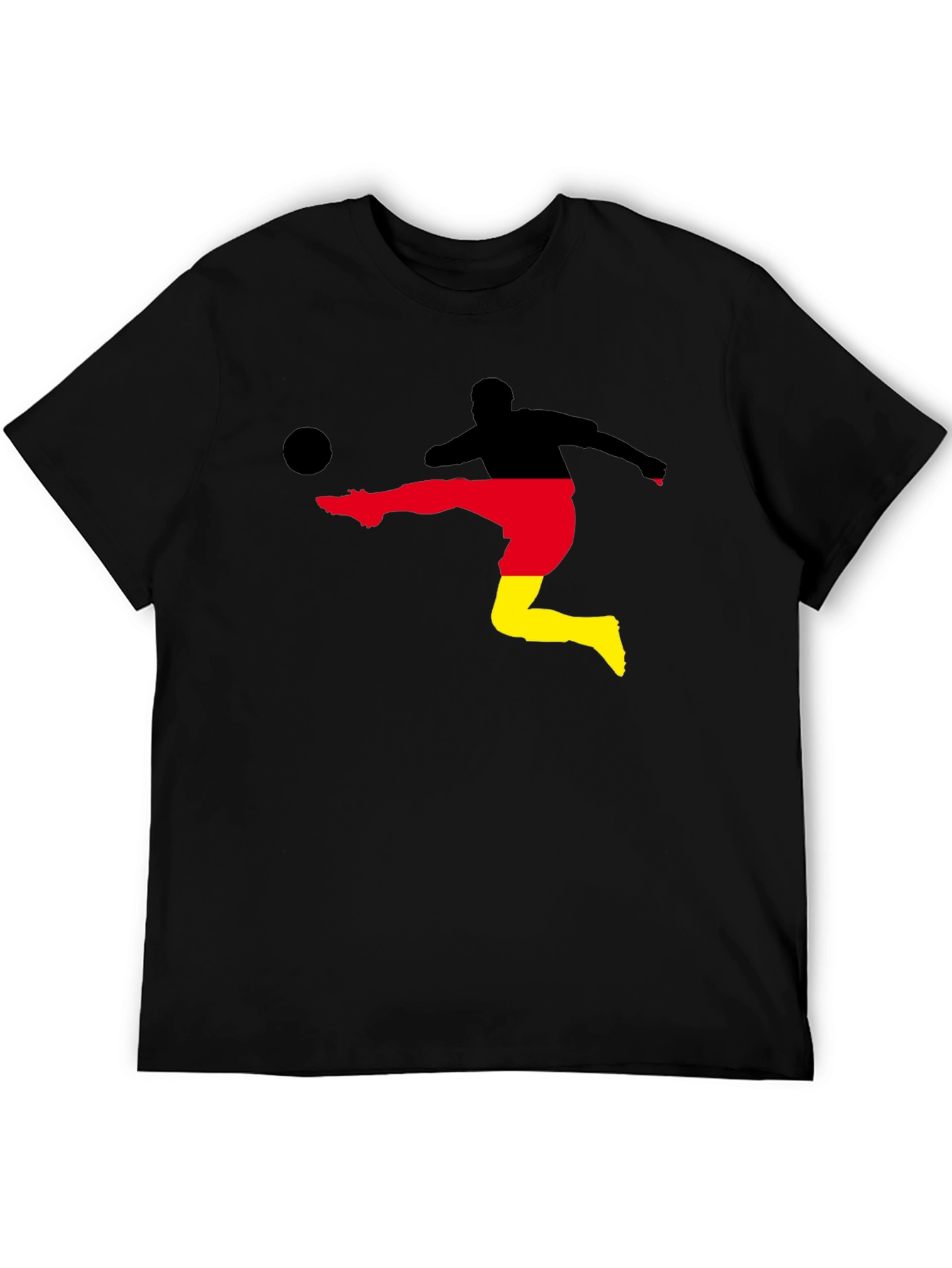 Germany Soccer Silhouette Black T-Shirt