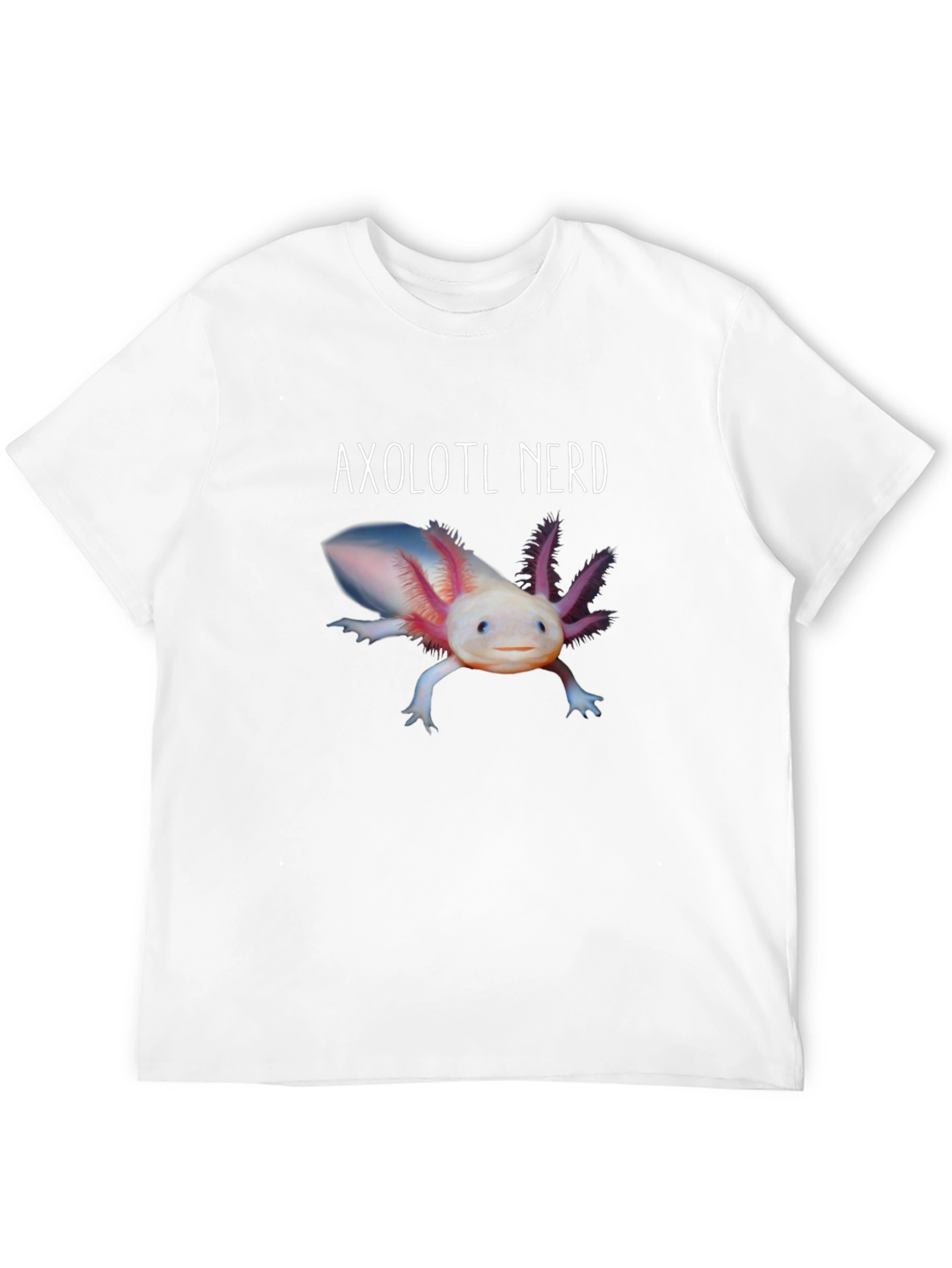 Axolotl Nerd Graphic T-Shirt - Black Cotton Tee