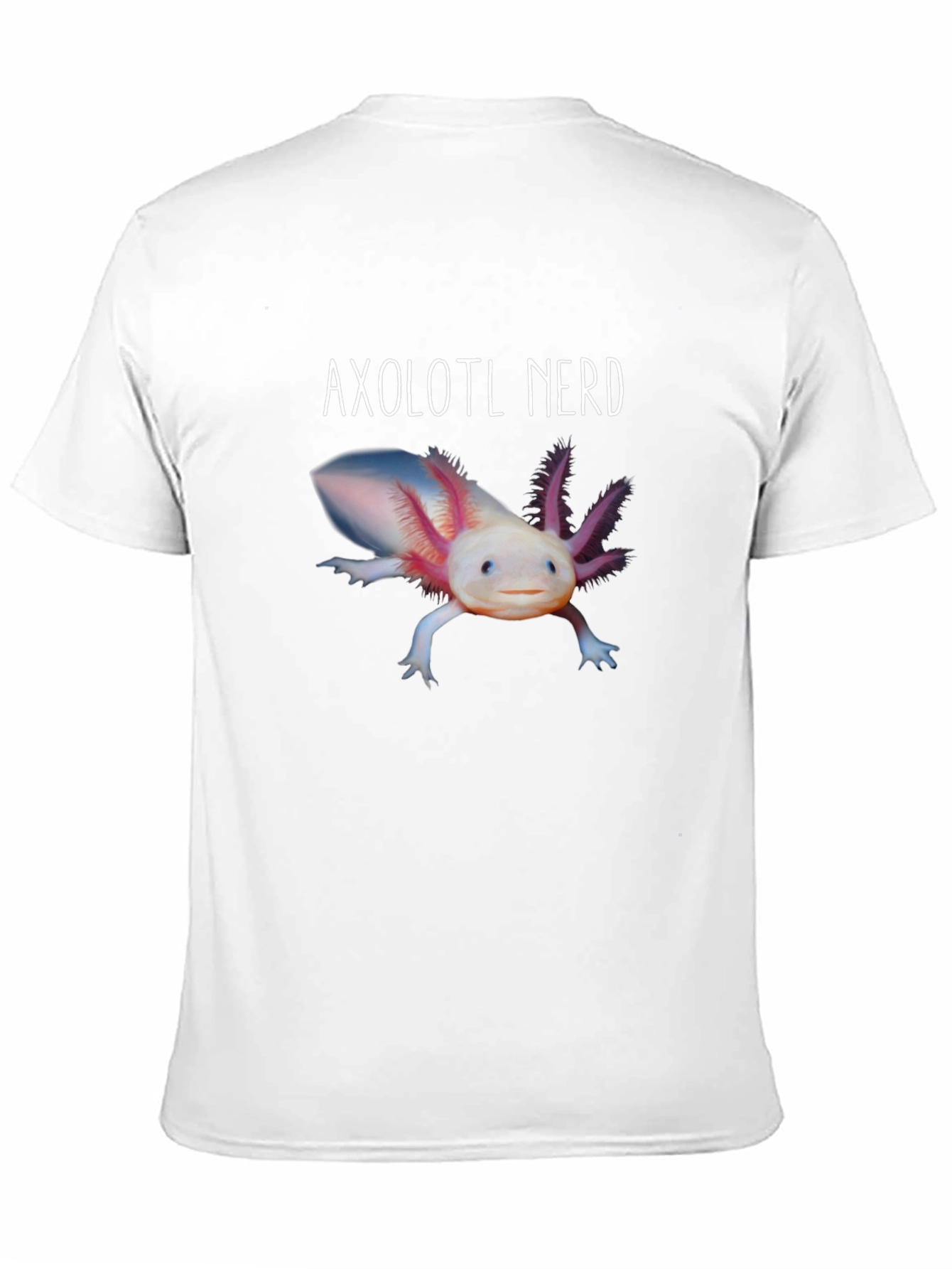 Axolotl Nerd Graphic T-Shirt - Black Cotton Tee