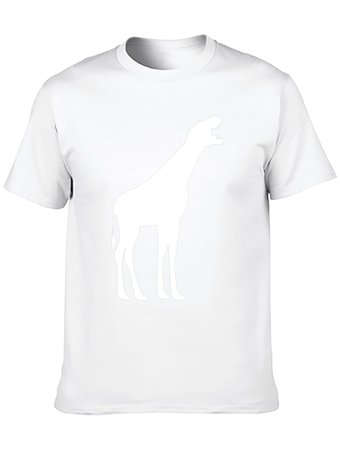 Mens Black T-Shirt with Giraffe Design