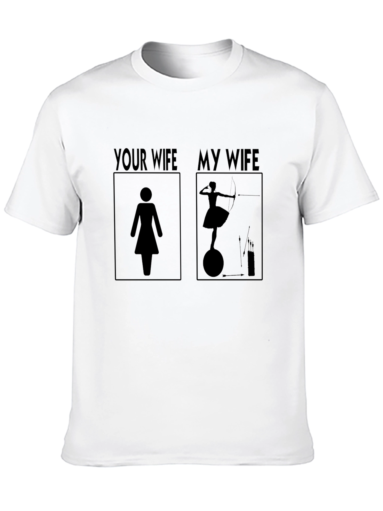 Humorous My Wife Archer Graphic Tee - Novelty