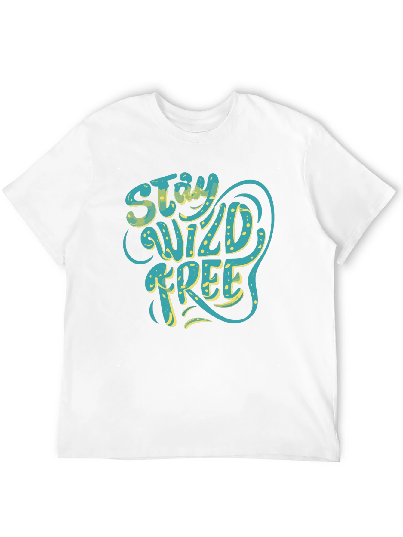 Stay Wild Free Graphic Tee - Black Cotton T-Shirt
