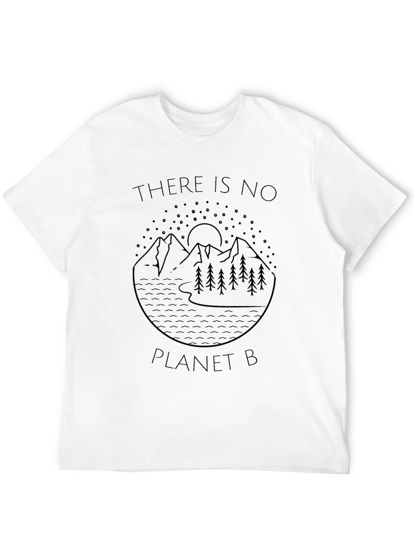 Eco-Friendly Black T-Shirt - No Planet B Graphic Tee