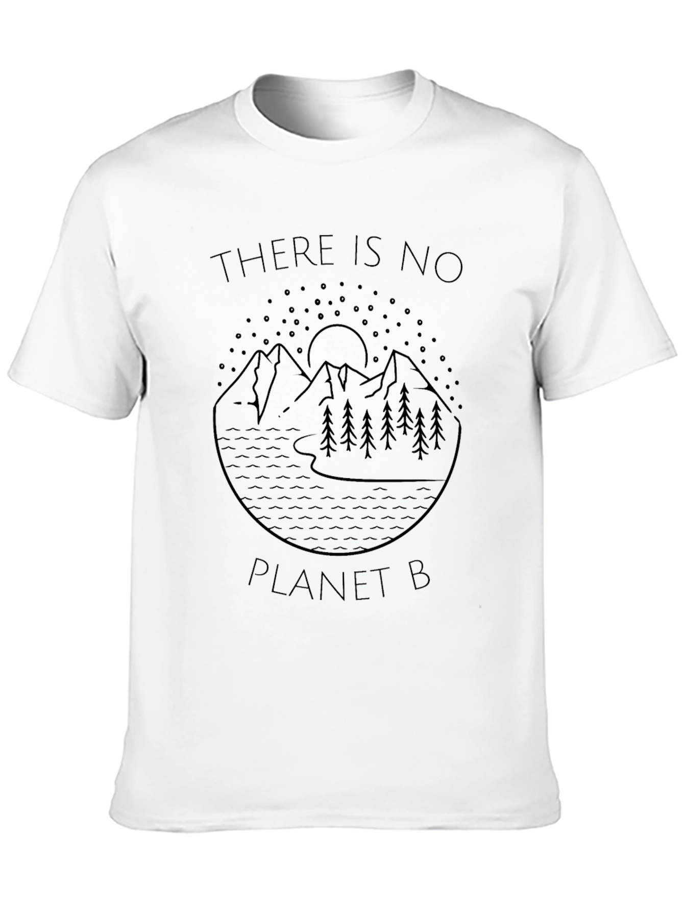 Eco-Friendly Black T-Shirt - No Planet B Graphic Tee