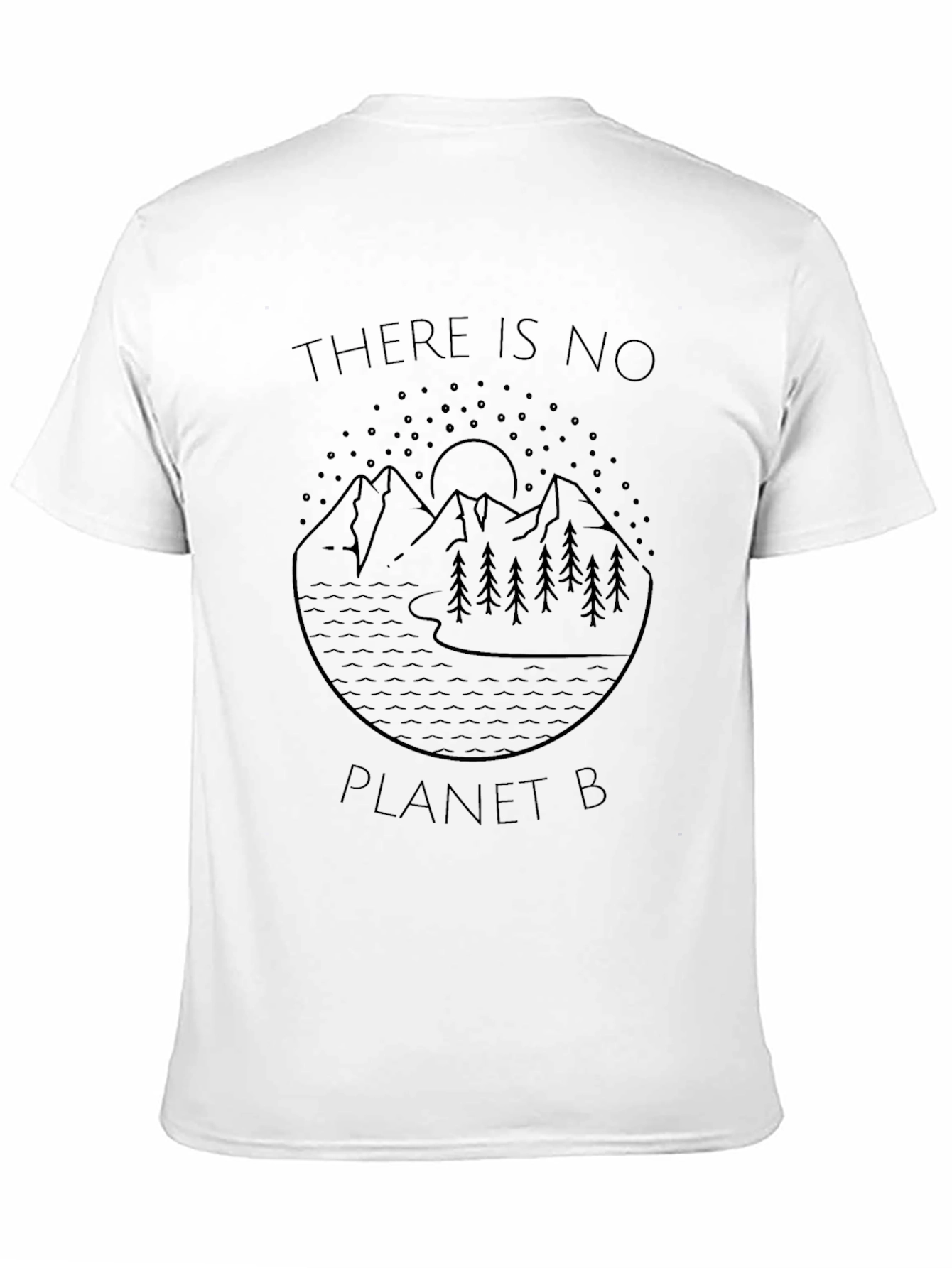 Eco-Friendly Black T-Shirt - No Planet B Graphic Tee