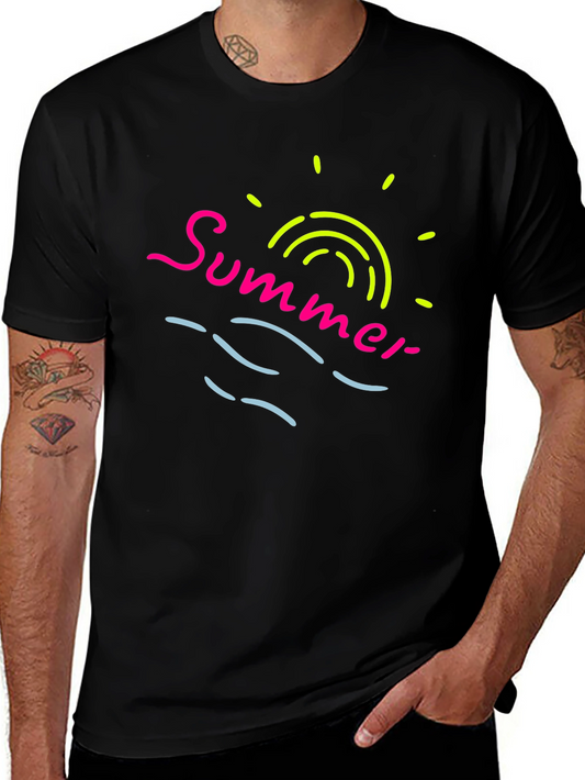 Summer Vibes T-Shirt - Neon Graphic Print