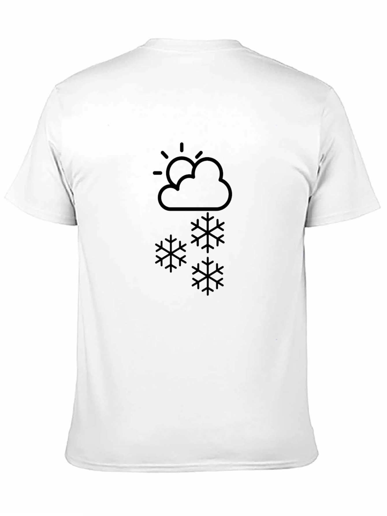 Snowy Day Graphic Tee - Black Cotton T-Shirt