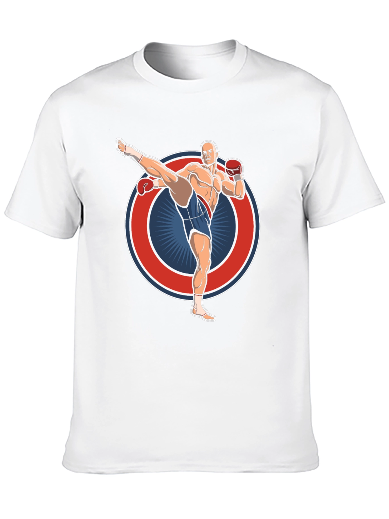 Kickboxing Graphic Tee - Black Cotton T-Shirt