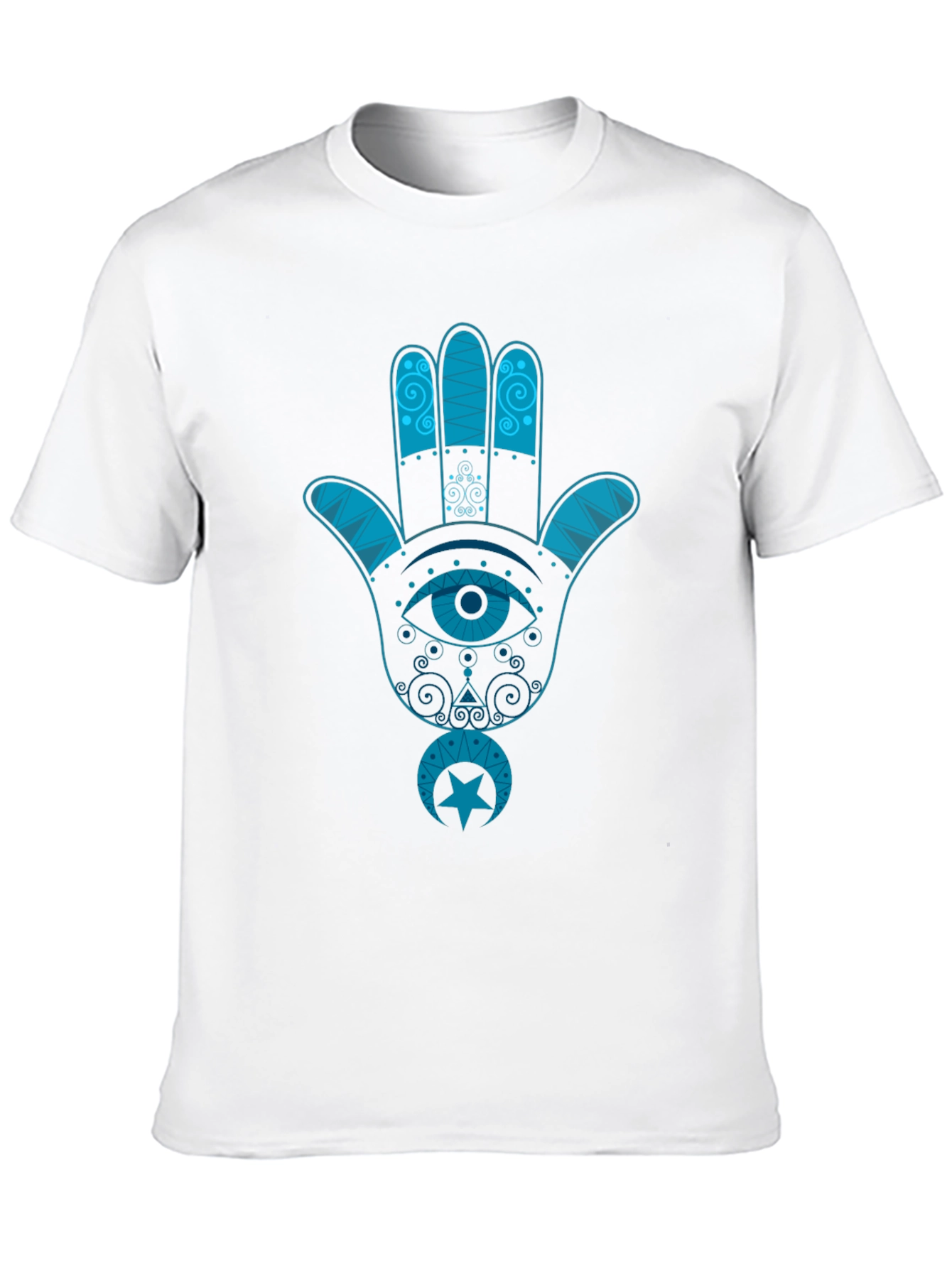 Hamsa Hand Graphic Tee - Black