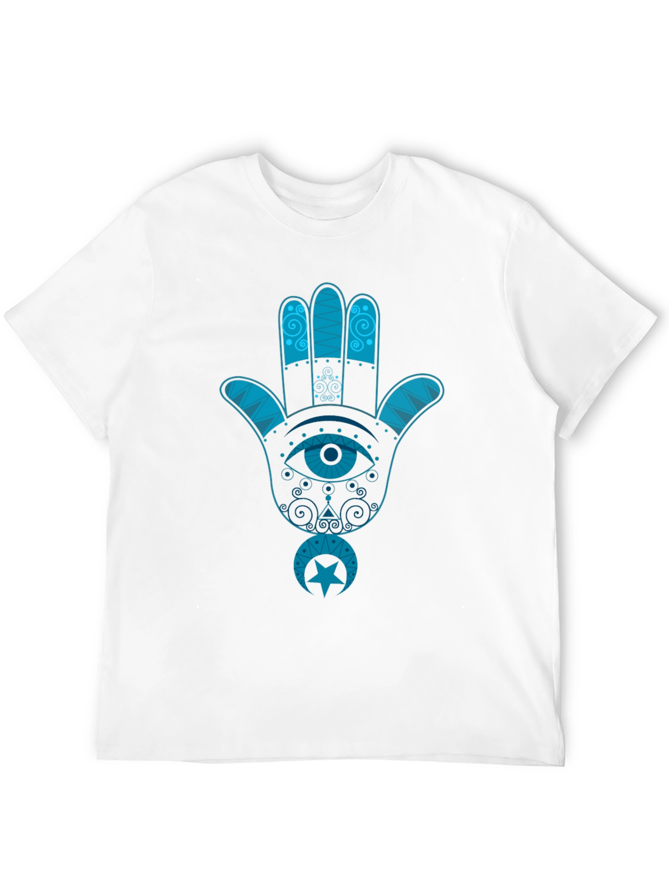 Hamsa Hand Graphic Tee - Black