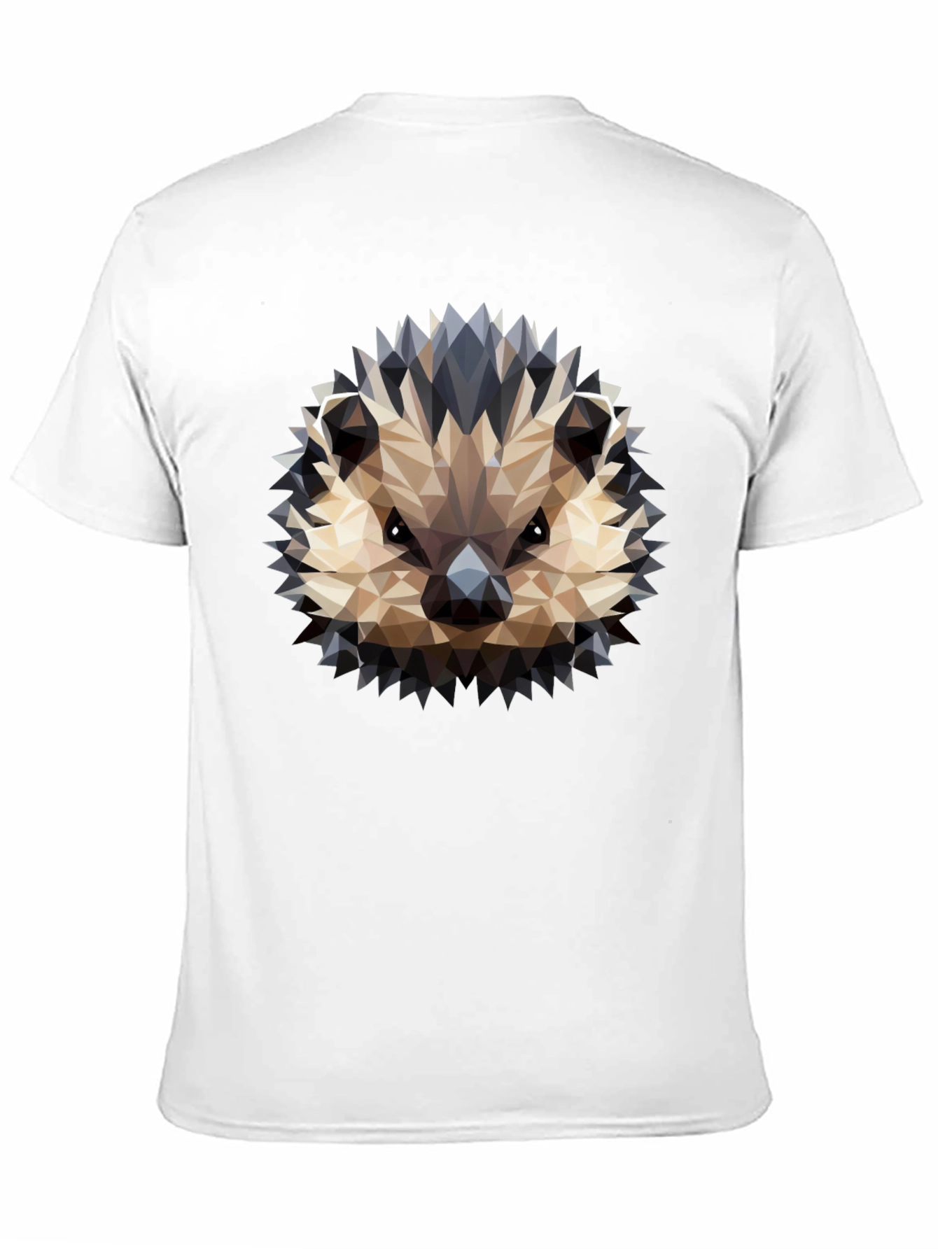 Geometric Hedgehog Graphic Black T-Shirt