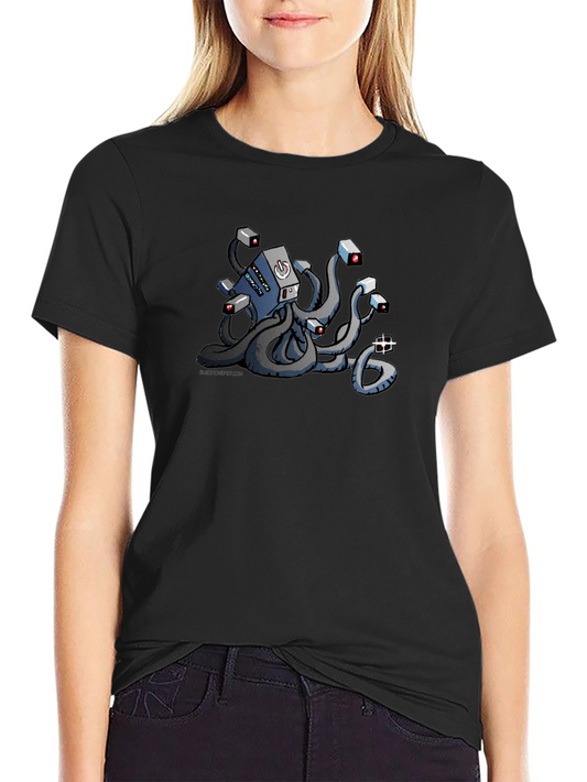 Server Octopus Black T-Shirt - Tech Humor