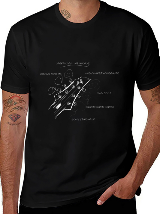 Guitar Headstock T-Shirt - Music Lover Tee