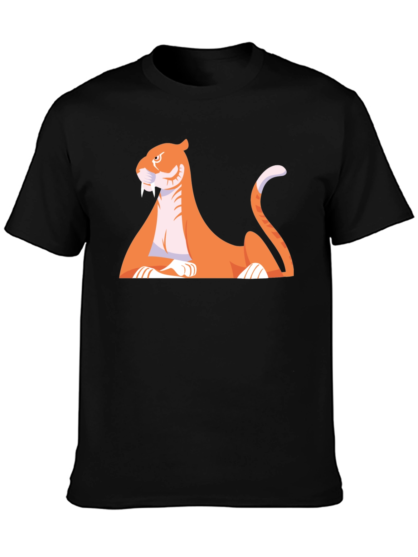 Cartoon Saber-Tooth Tiger Graphic Tee