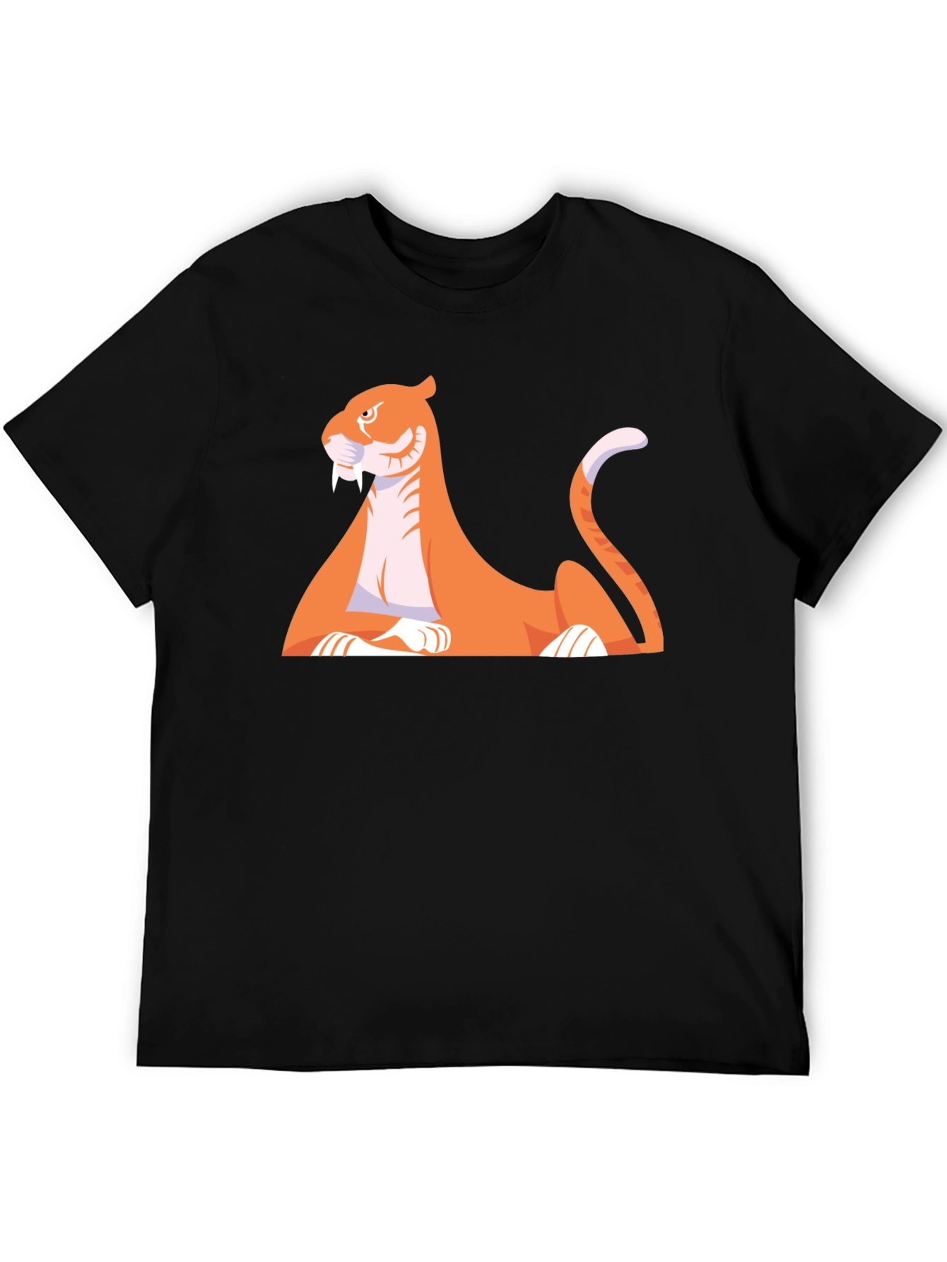 Cartoon Saber-Tooth Tiger Graphic Tee