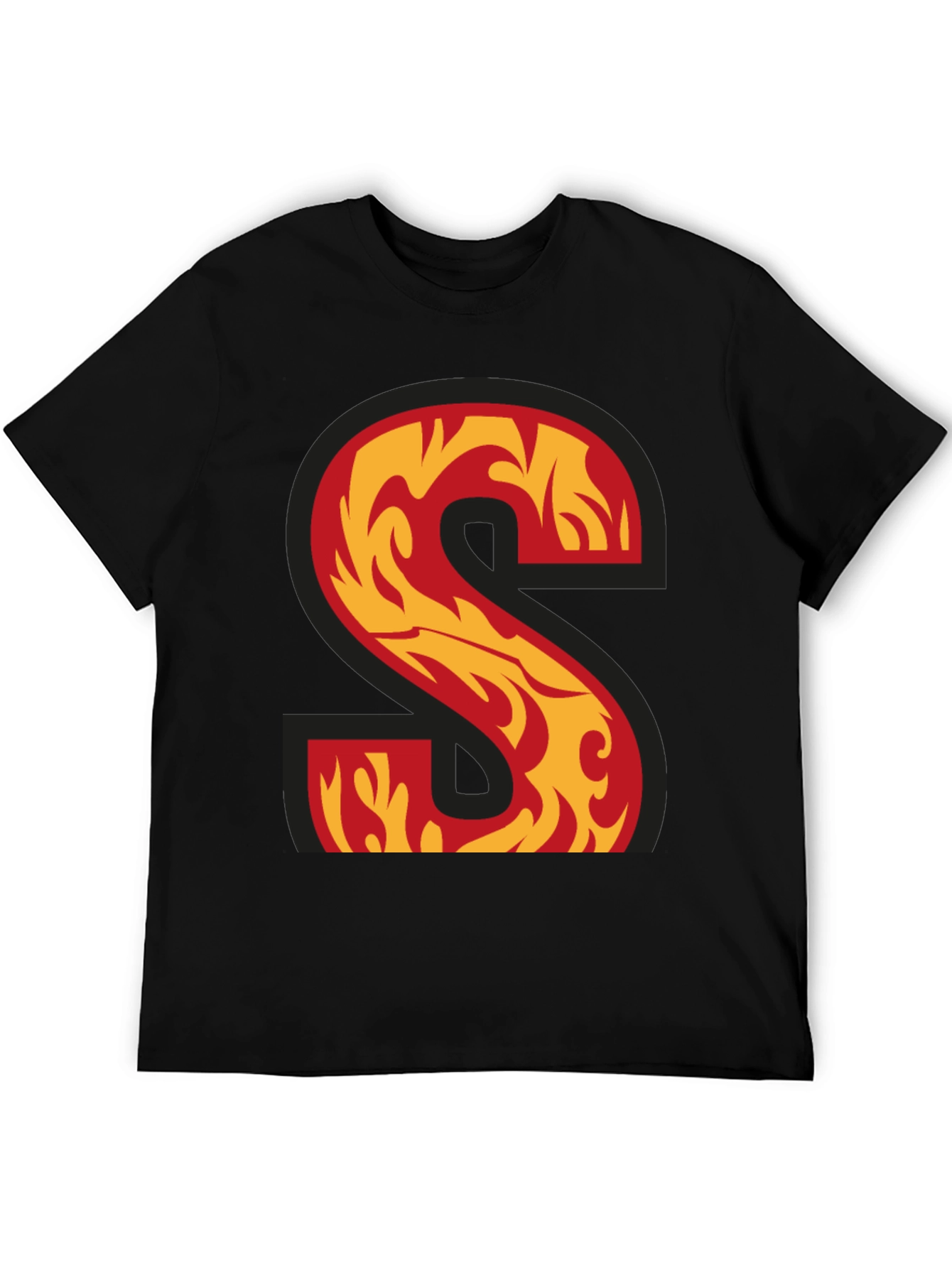 Fiery Letter S Graphic Tee - Cool & Stylish