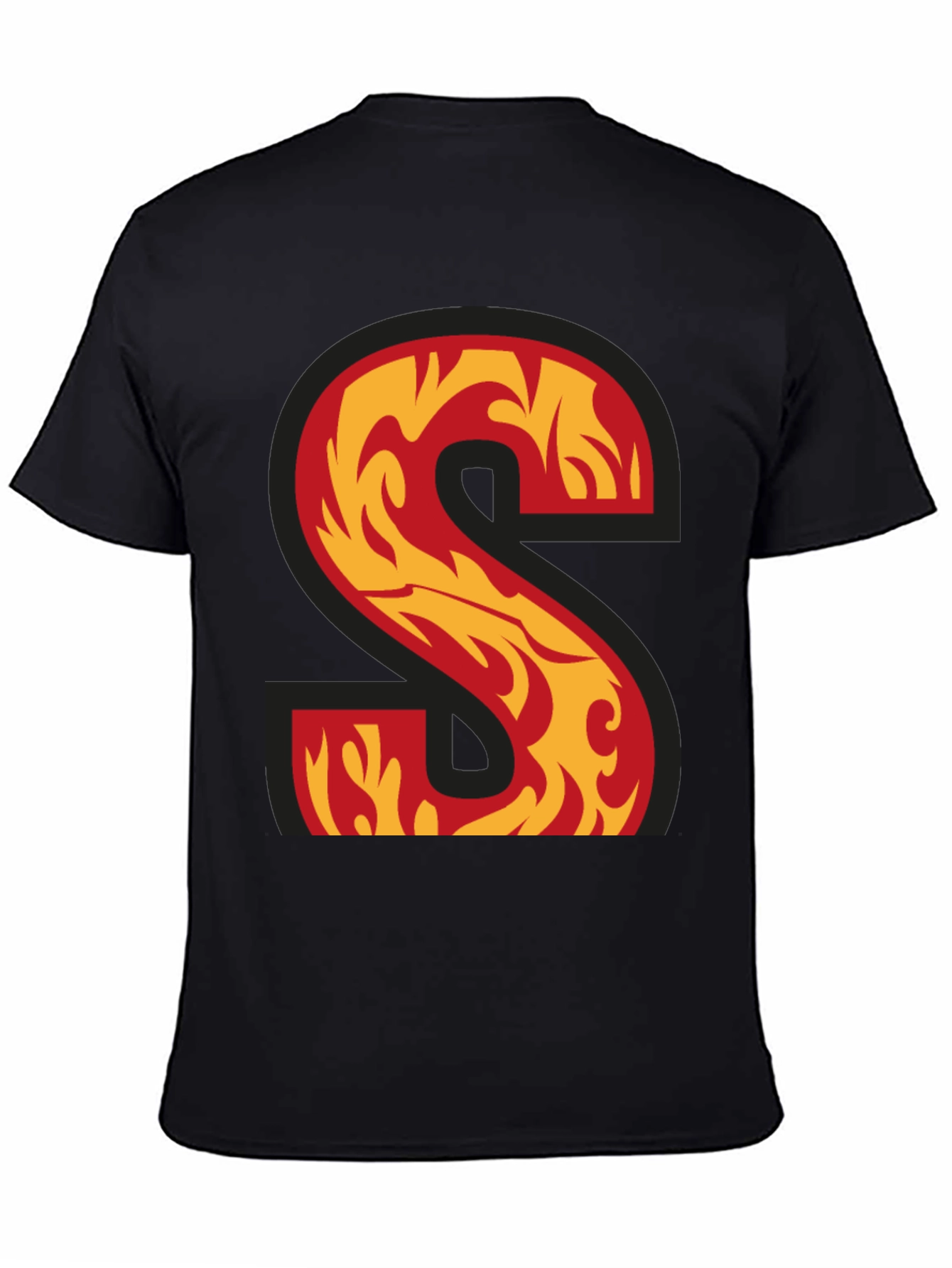 Fiery Letter S Graphic Tee - Cool & Stylish