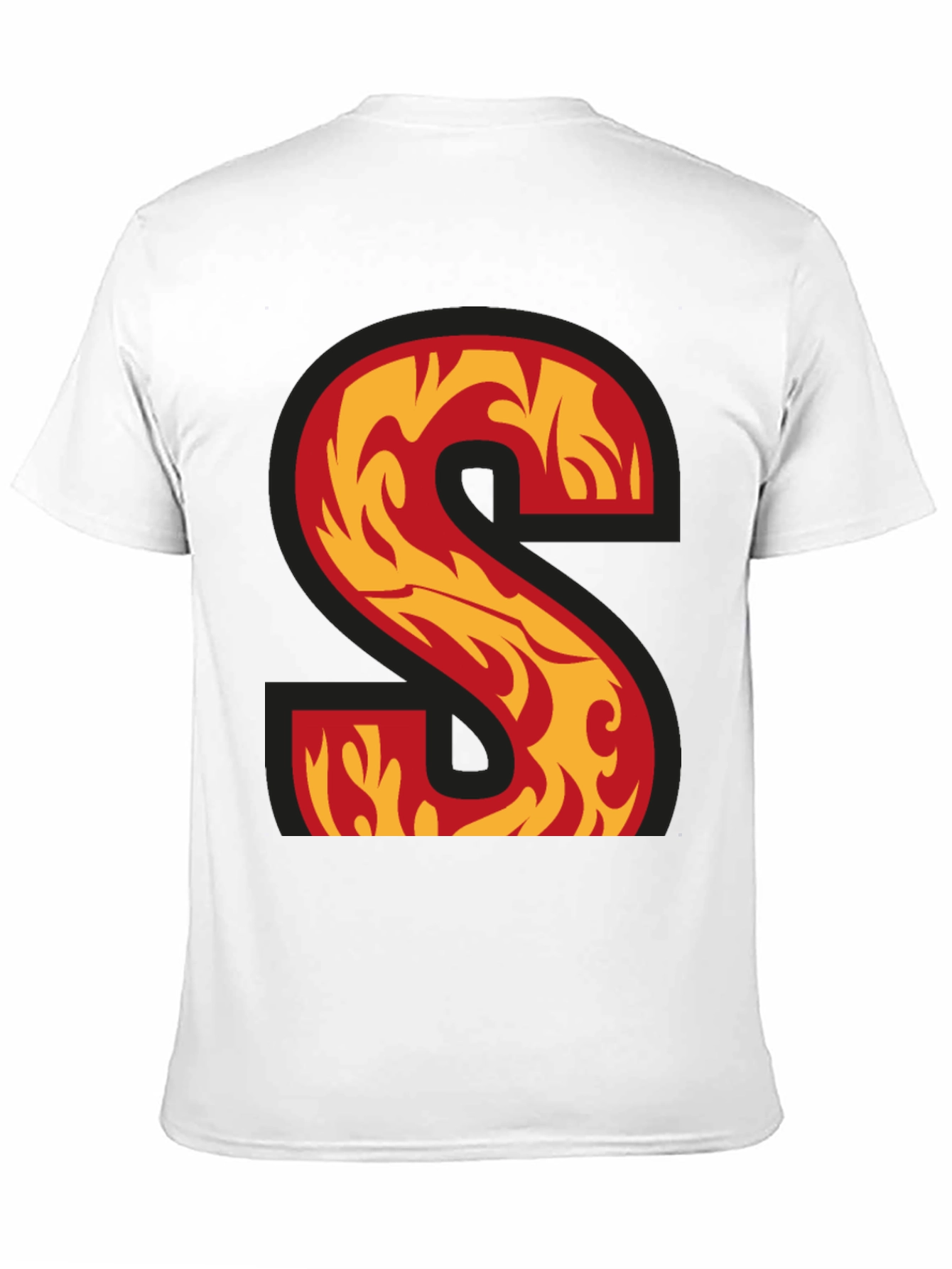 Fiery Letter S Graphic Tee - Cool & Stylish