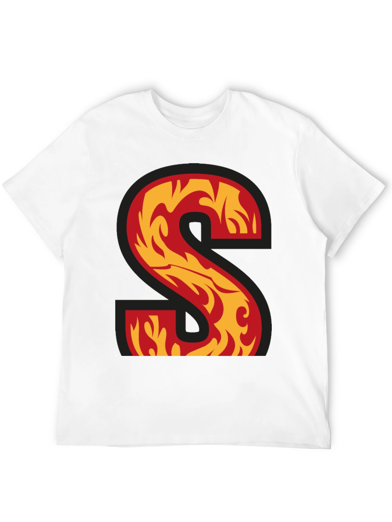 Fiery Letter S Graphic Tee - Cool & Stylish