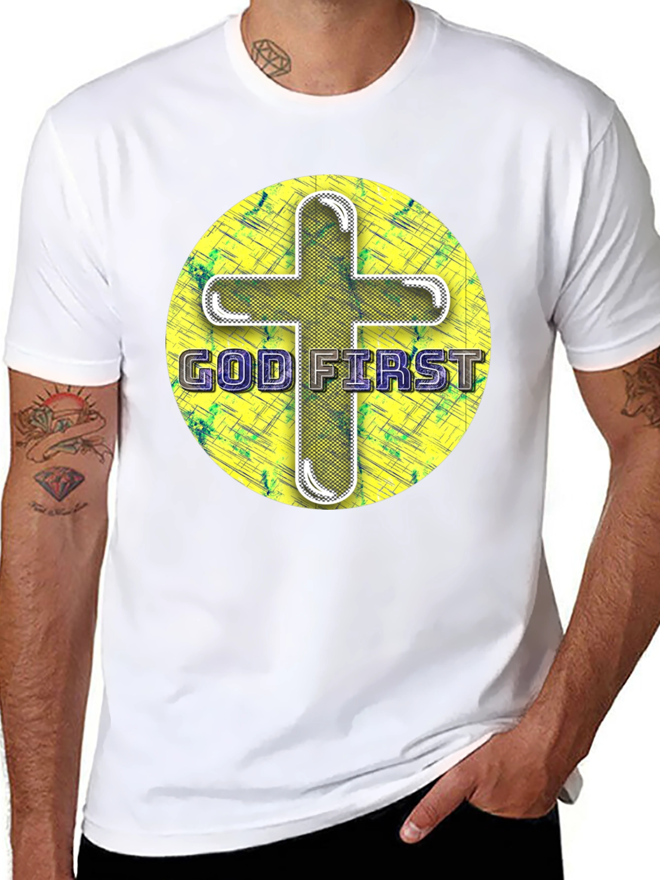 God First Graphic T-Shirt - Religious Tee