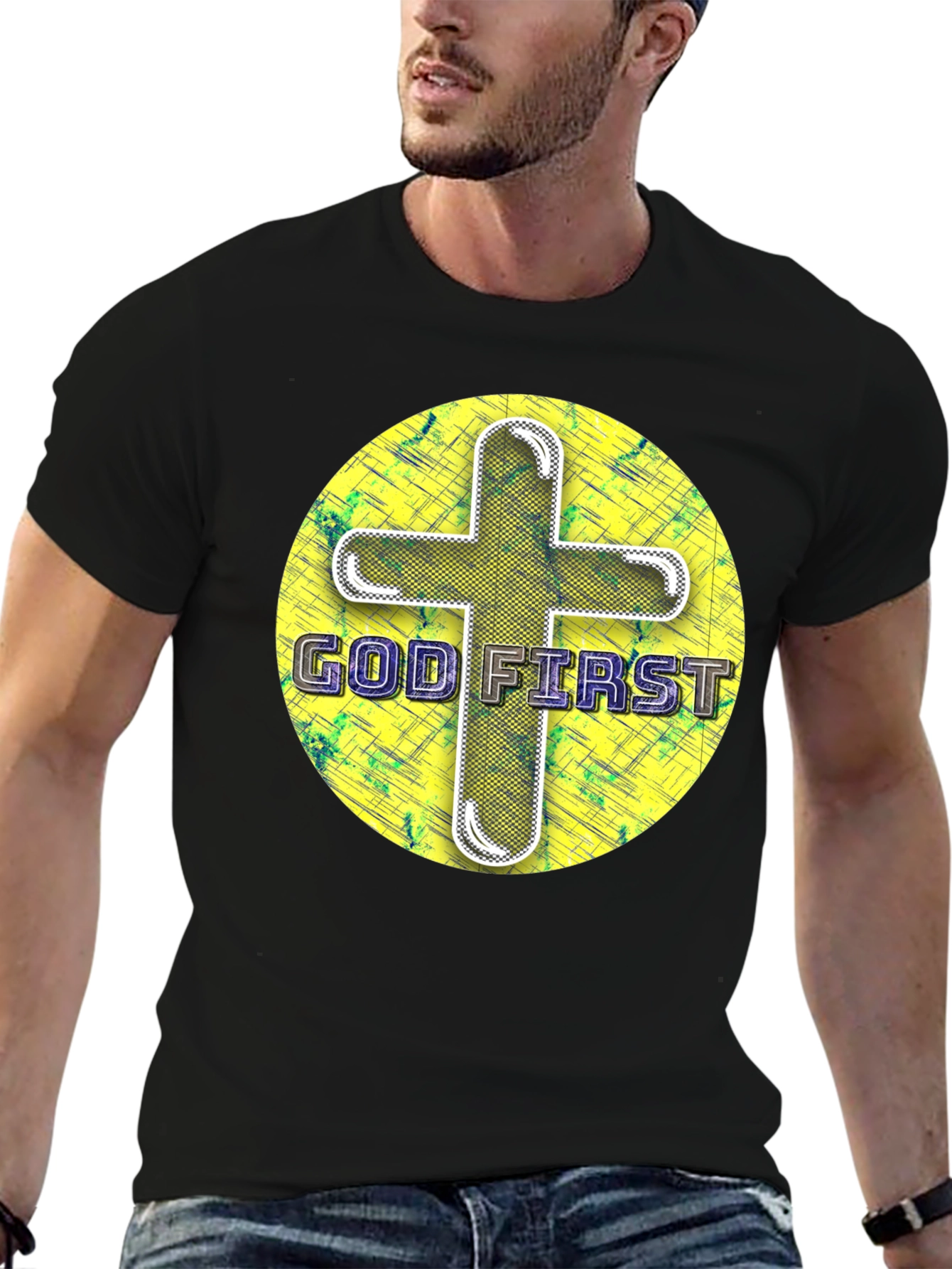 God First Graphic T-Shirt - Religious Tee