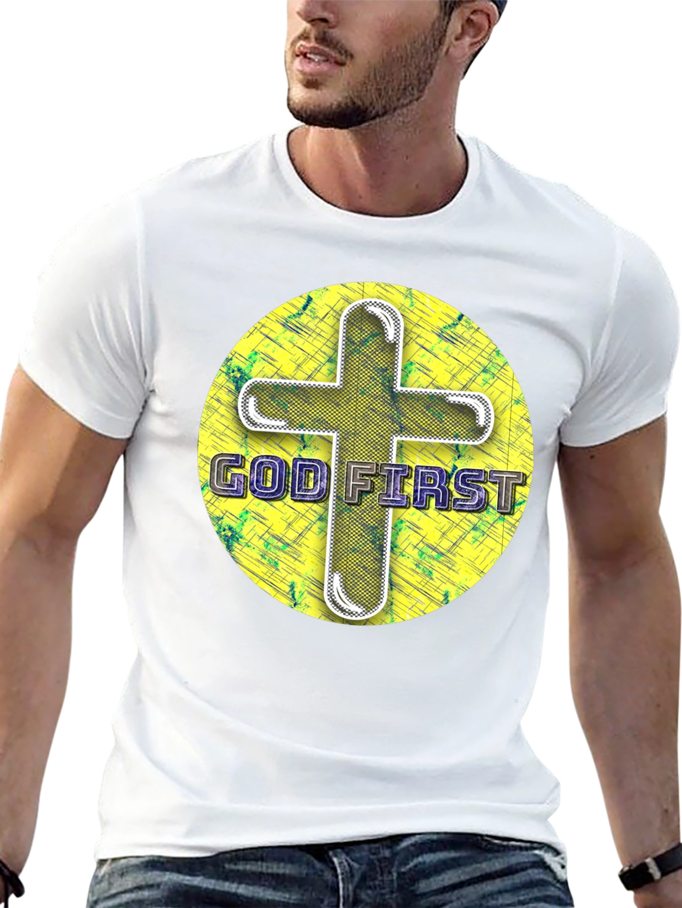 God First Graphic T-Shirt - Religious Tee