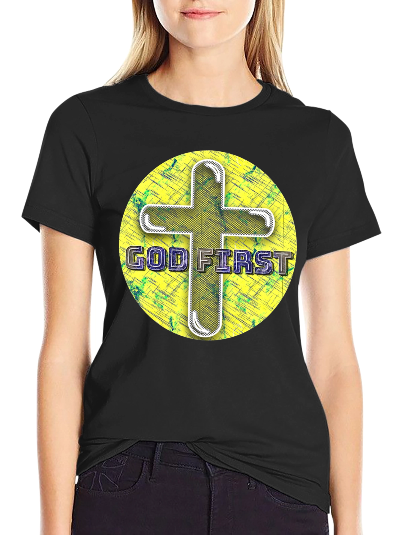God First Graphic T-Shirt - Religious Tee