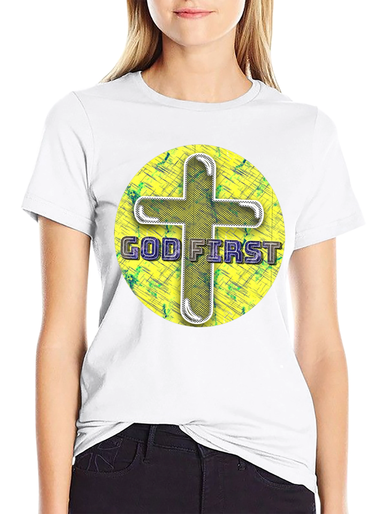 God First Graphic T-Shirt - Religious Tee