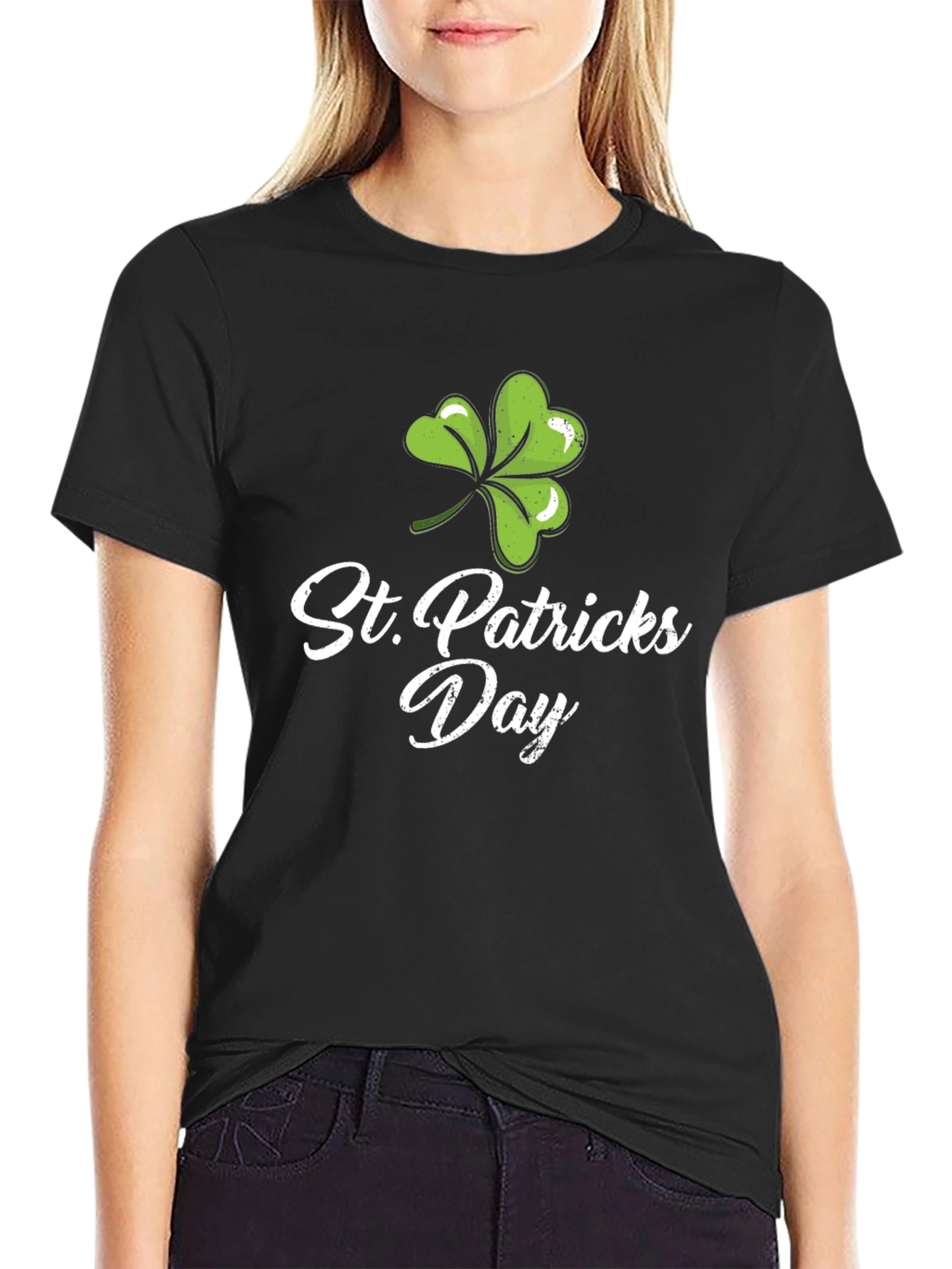 St. Patricks Day Clover Graphic Tee