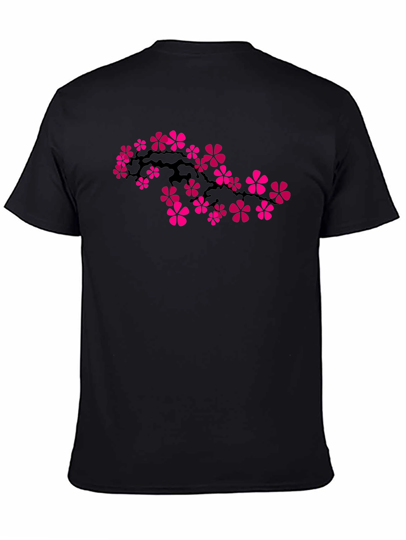 Floral Blossom Graphic T-Shirt - Black