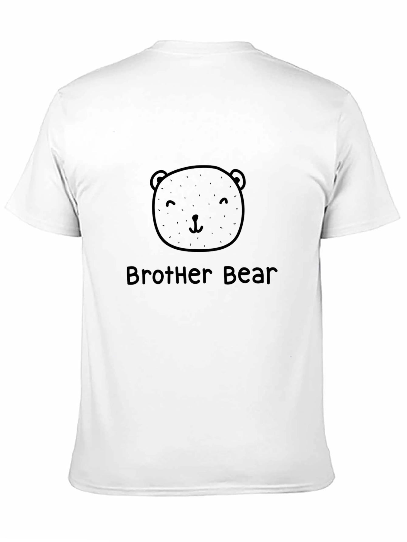 Brother Bear Graphic Tee - Black Cotton Blend Shirt