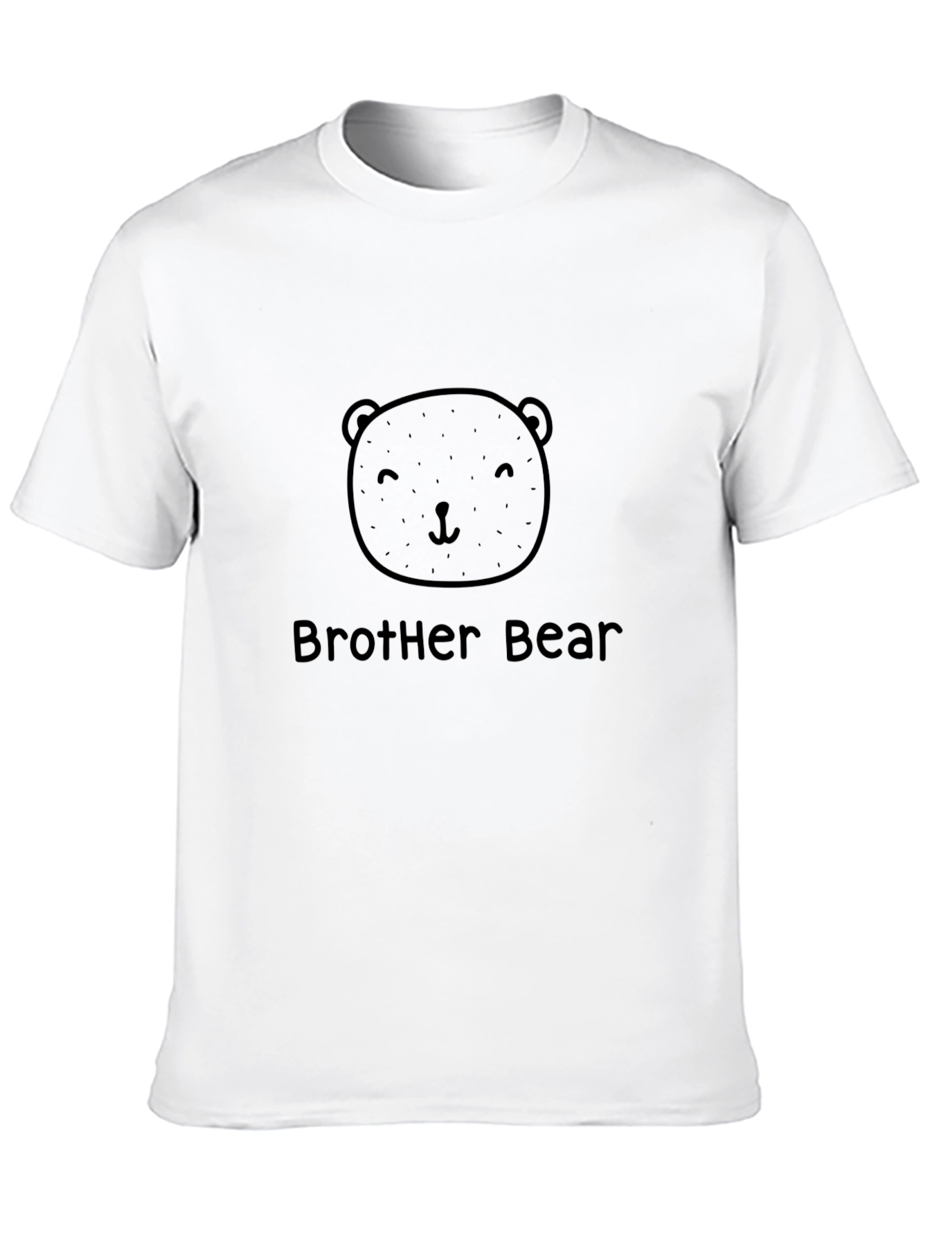 Brother Bear Graphic Tee - Black Cotton Blend Shirt