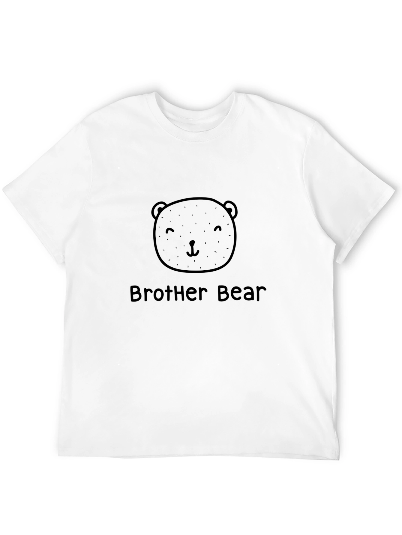 Brother Bear Graphic Tee - Black Cotton Blend Shirt