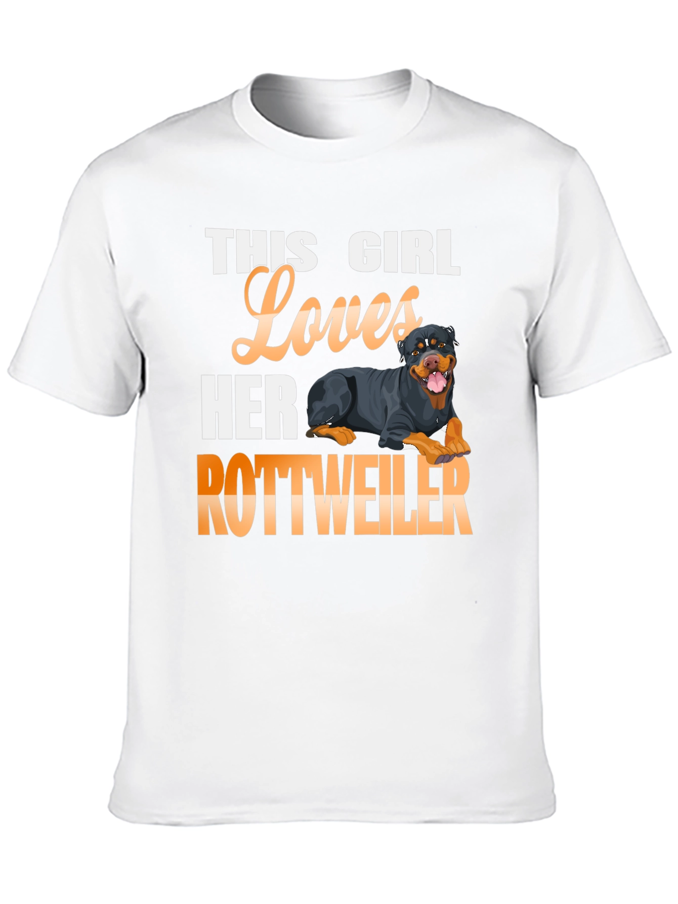 This Girl Loves Her Rottweiler Graphic T-Shirt