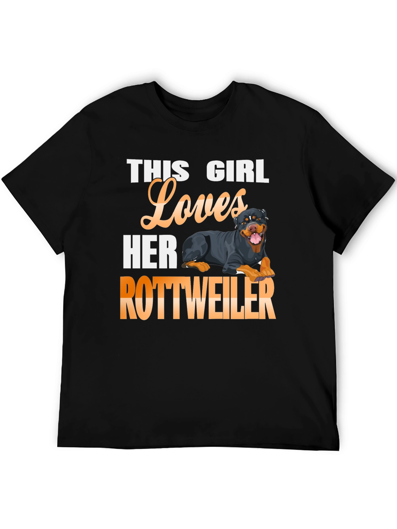 This Girl Loves Her Rottweiler Graphic T-Shirt