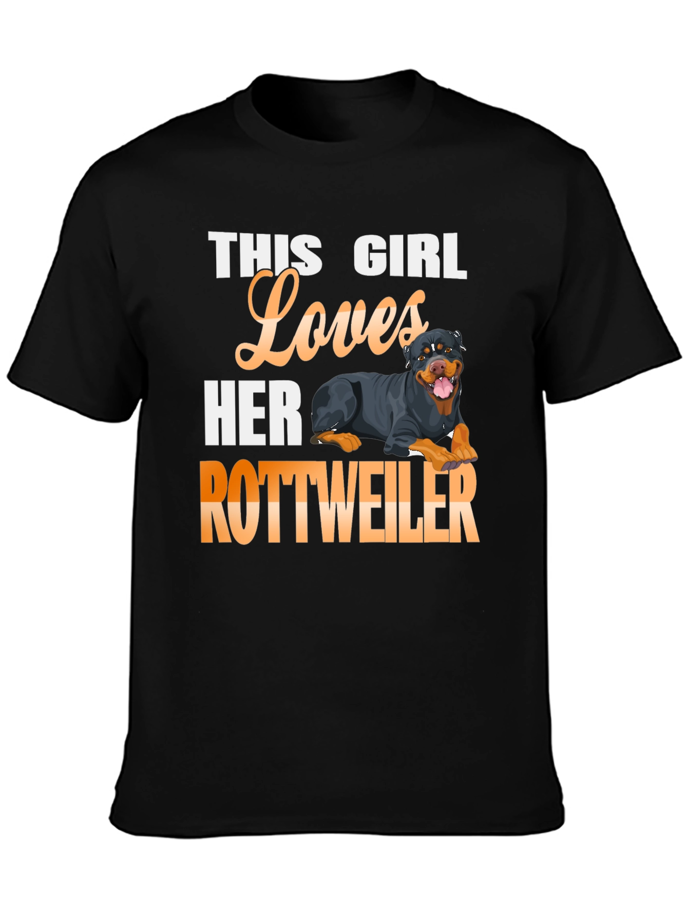 This Girl Loves Her Rottweiler Graphic T-Shirt