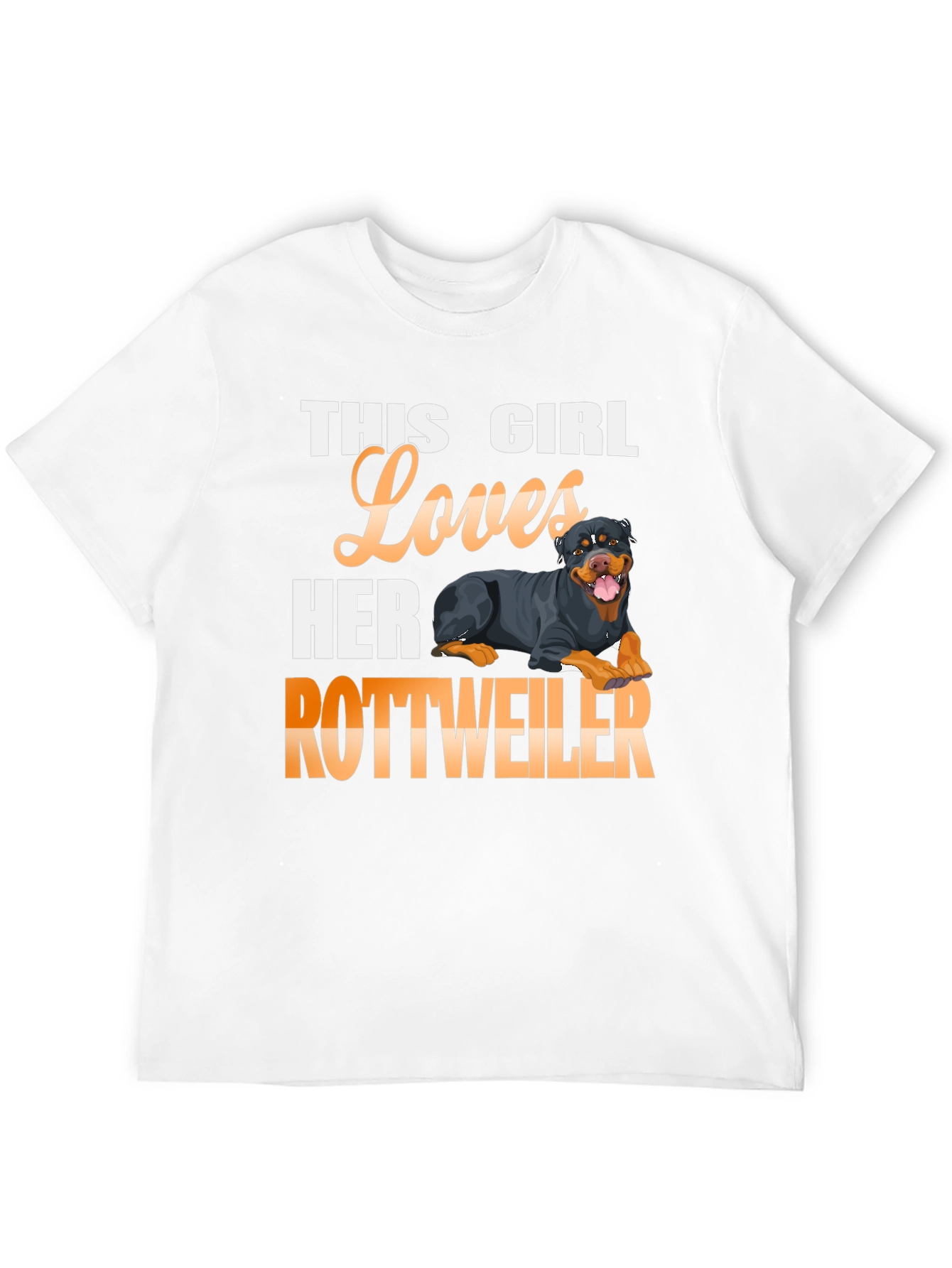 This Girl Loves Her Rottweiler Graphic T-Shirt