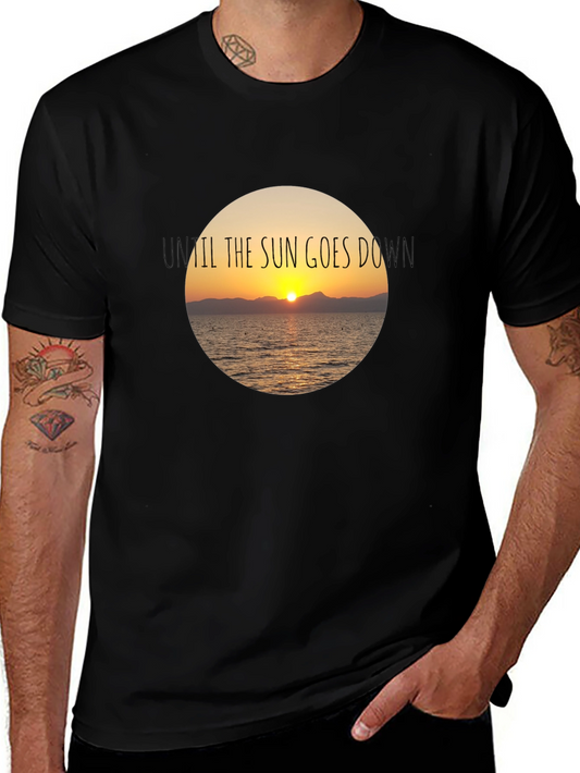 Sunset Graphic Black T-Shirt