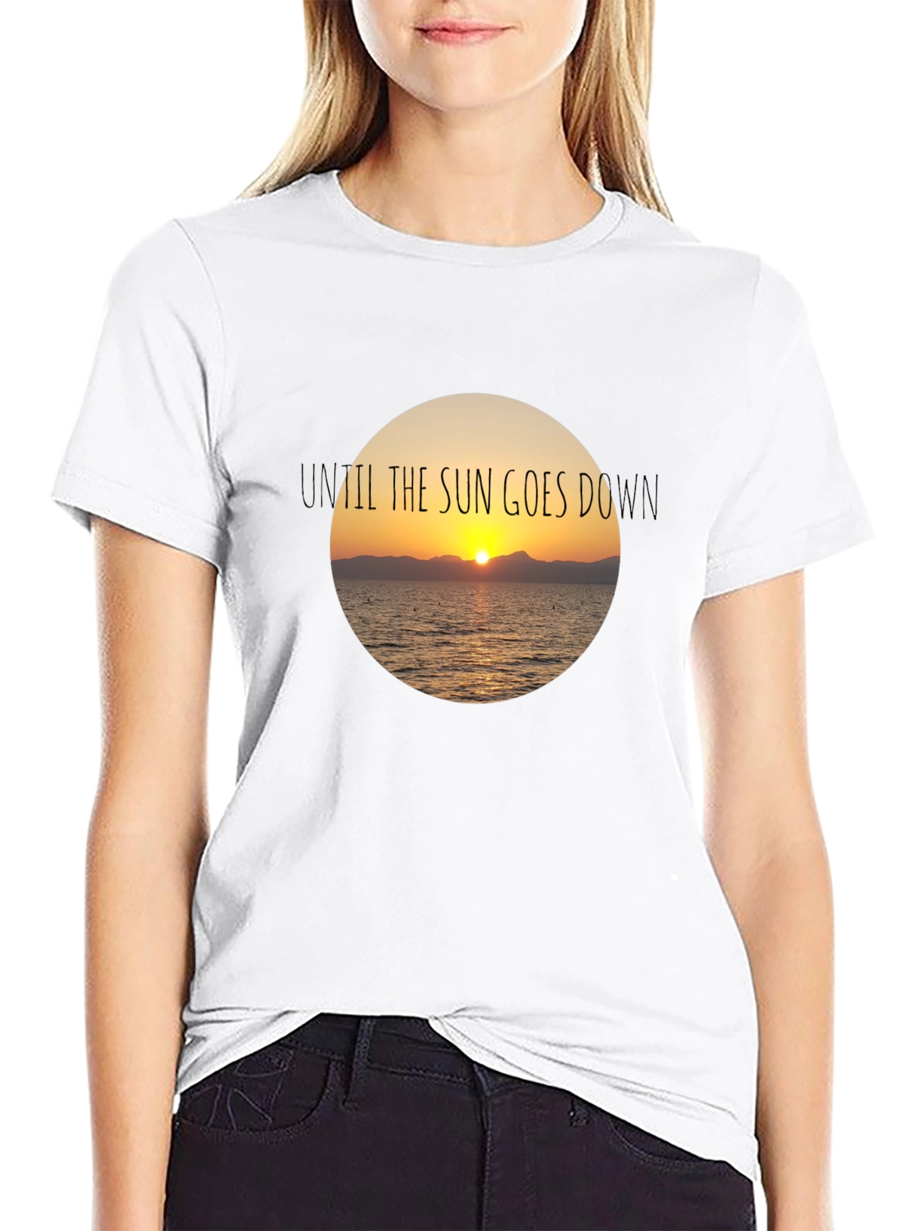 Sunset Graphic Black T-Shirt