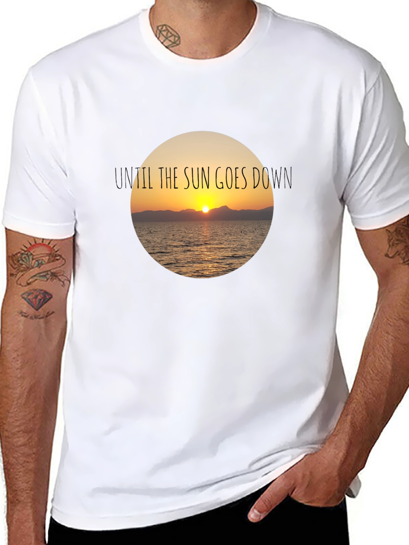 Sunset Graphic Black T-Shirt