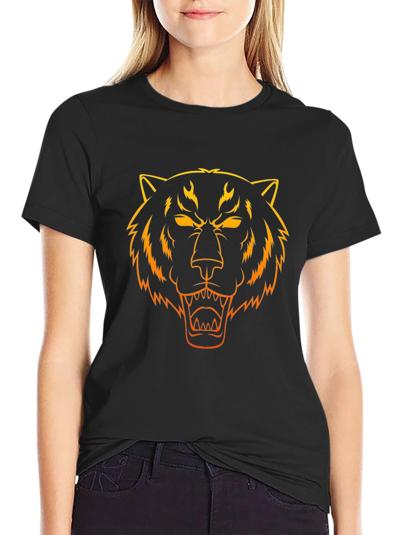 Fiery Tiger Graphic Tee - Bold Style