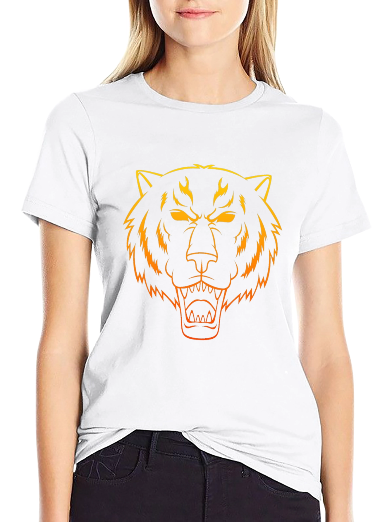 Fiery Tiger Graphic Tee - Bold Style
