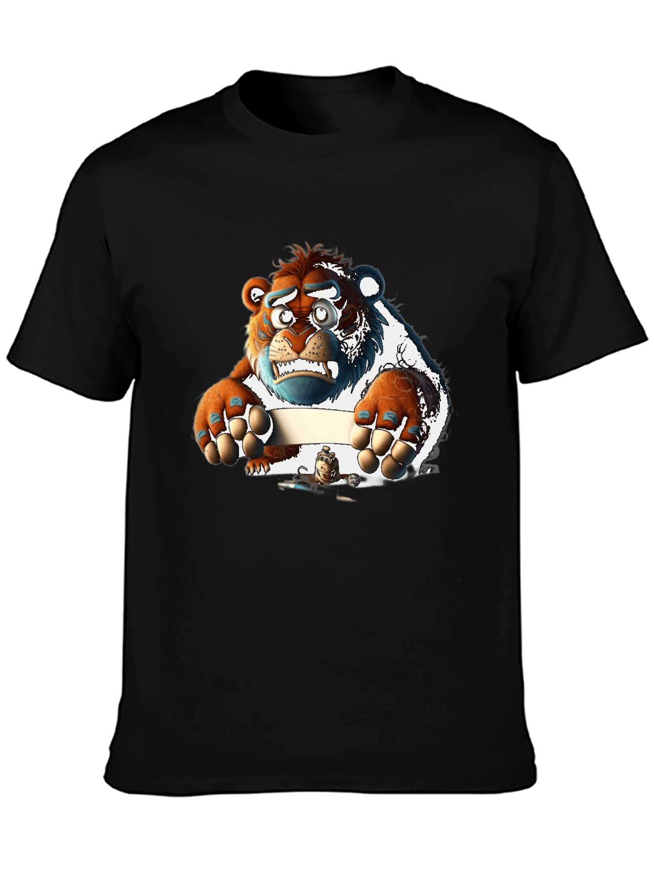 Cartoon Bear Graphic Tee - Unique Print
