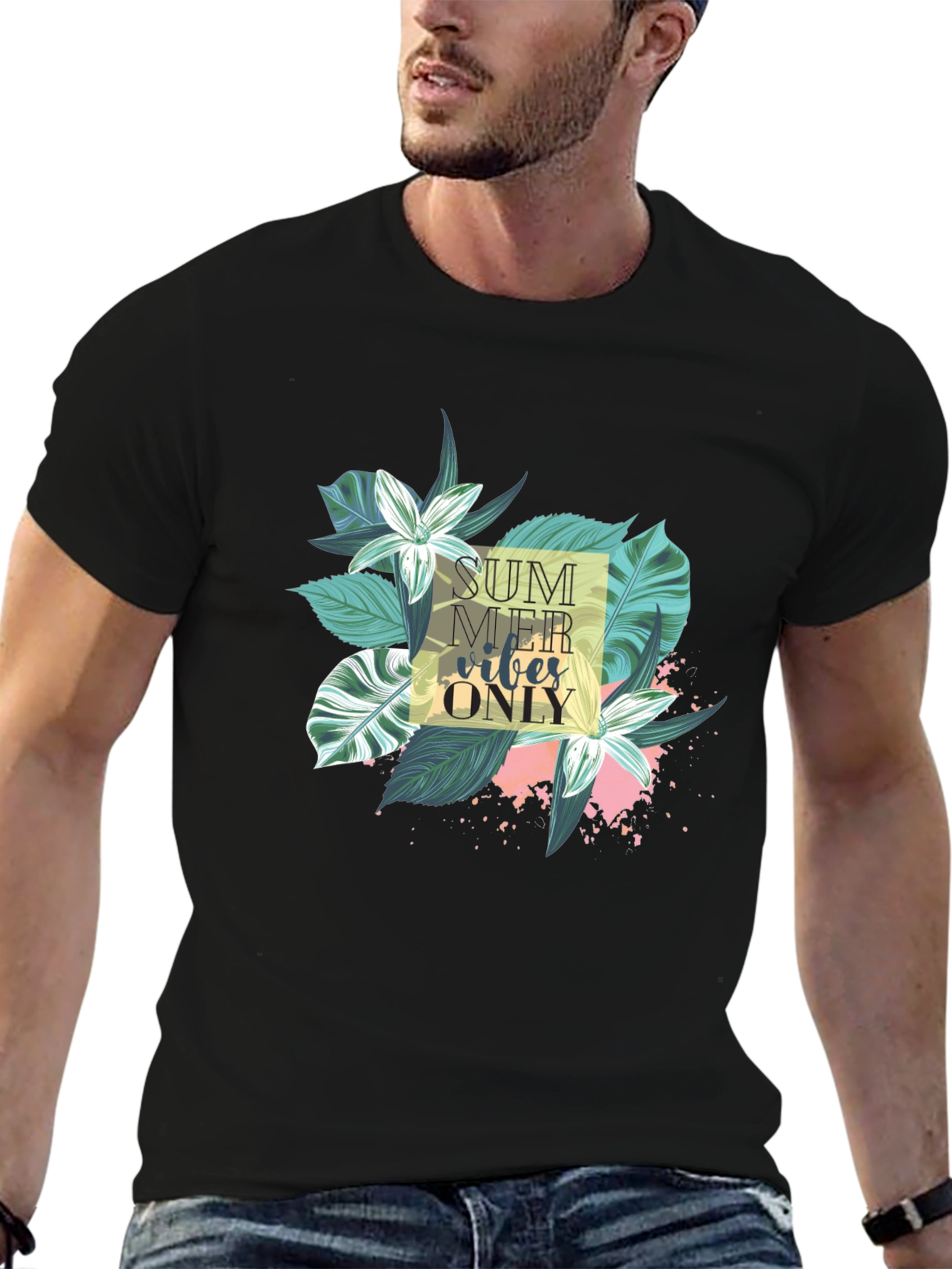 Summer Vibes T-Shirt - Tropical Graphic Tee