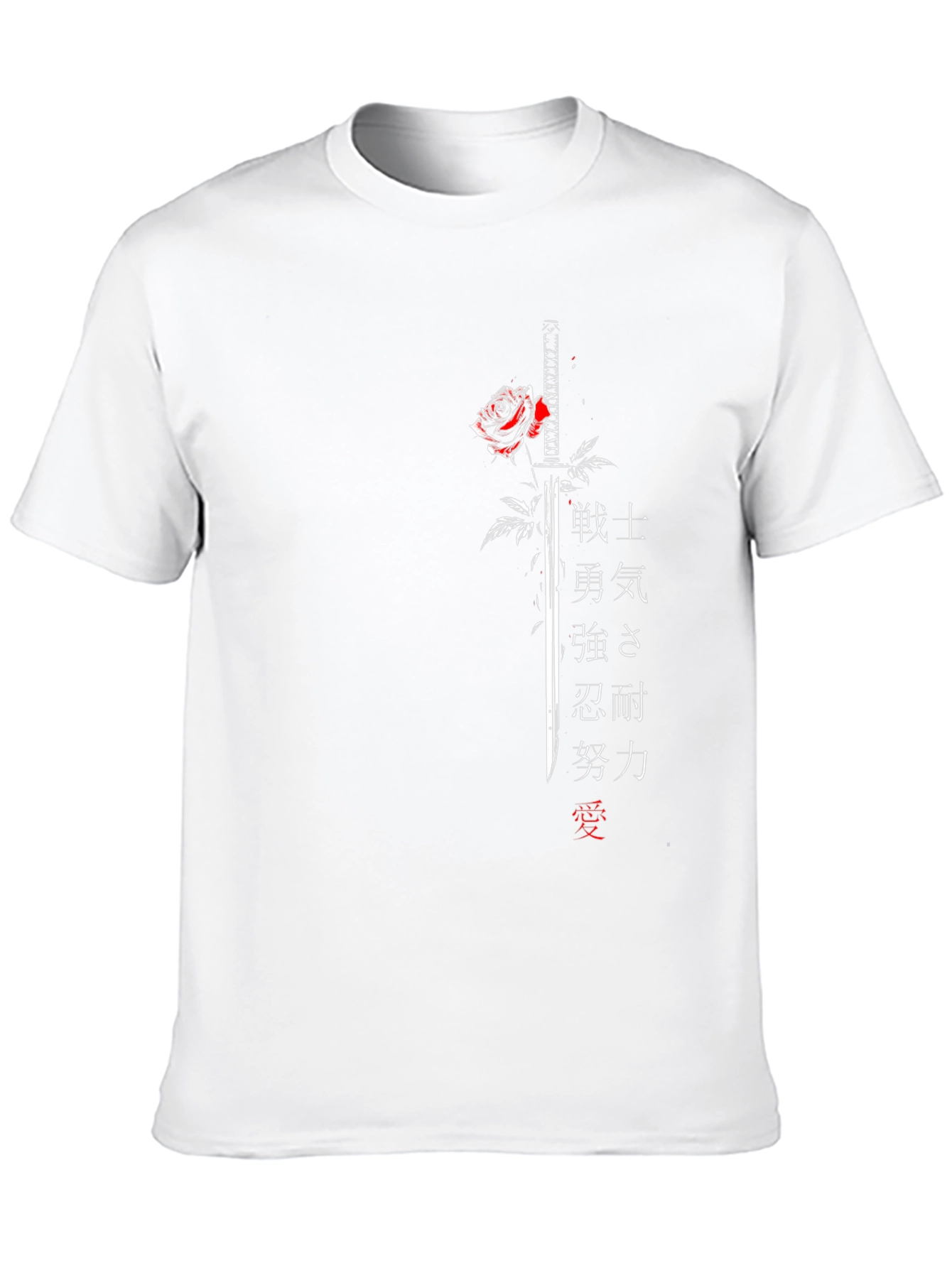 Samurai Sword & Rose Graphic Tee