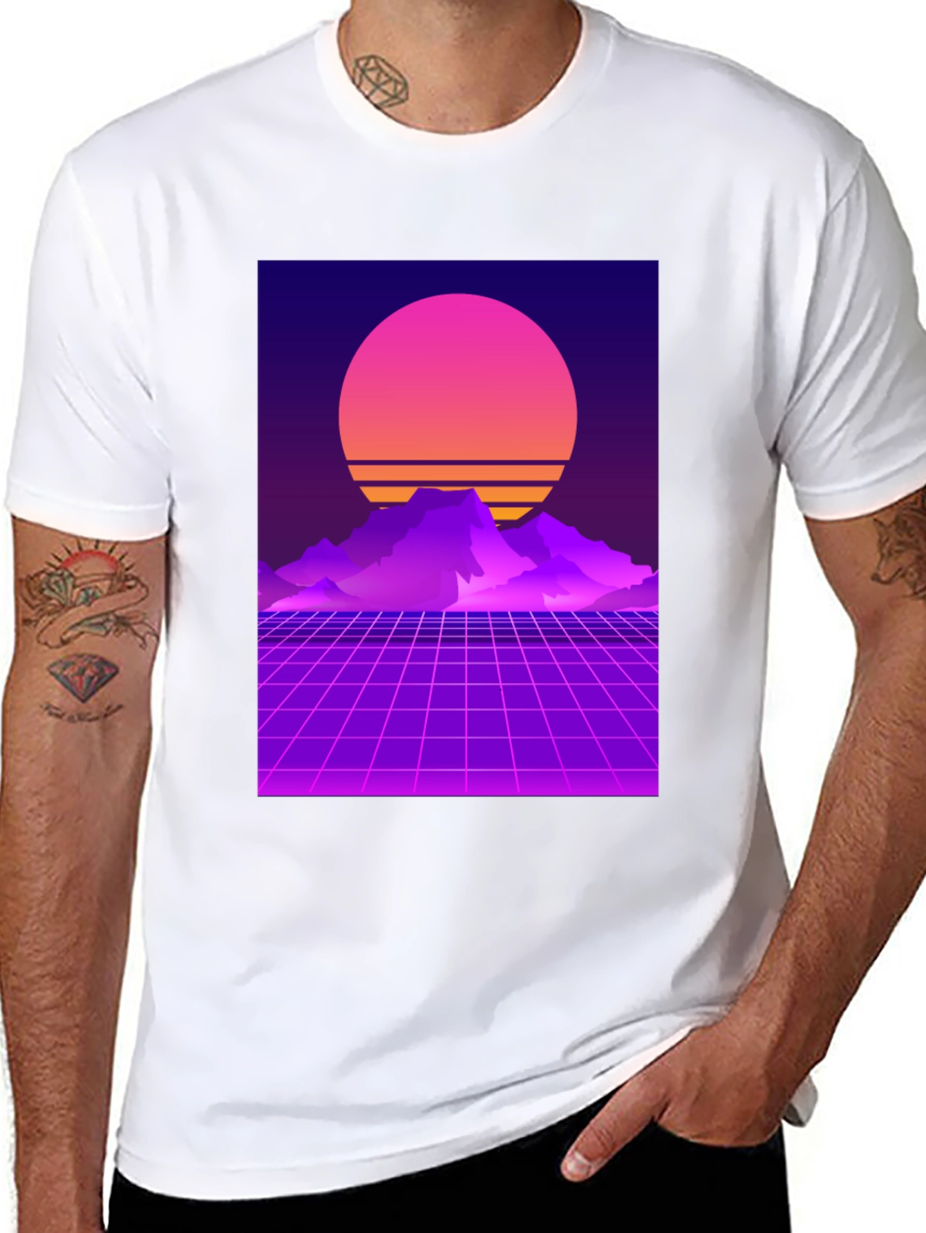 Retro Sunset Graphic T-Shirt