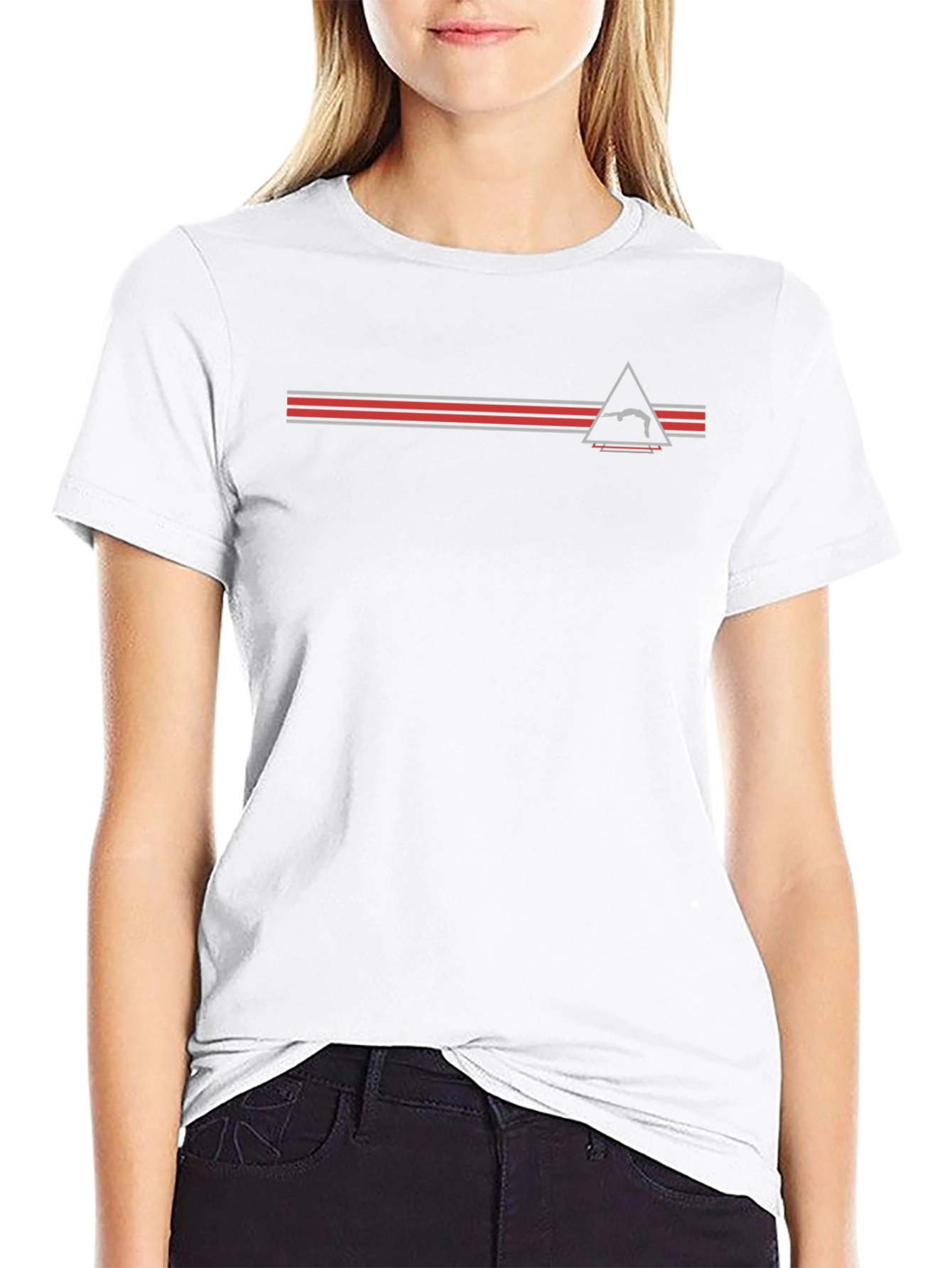 Retro Gymnastics Black T-Shirt - Unique Design